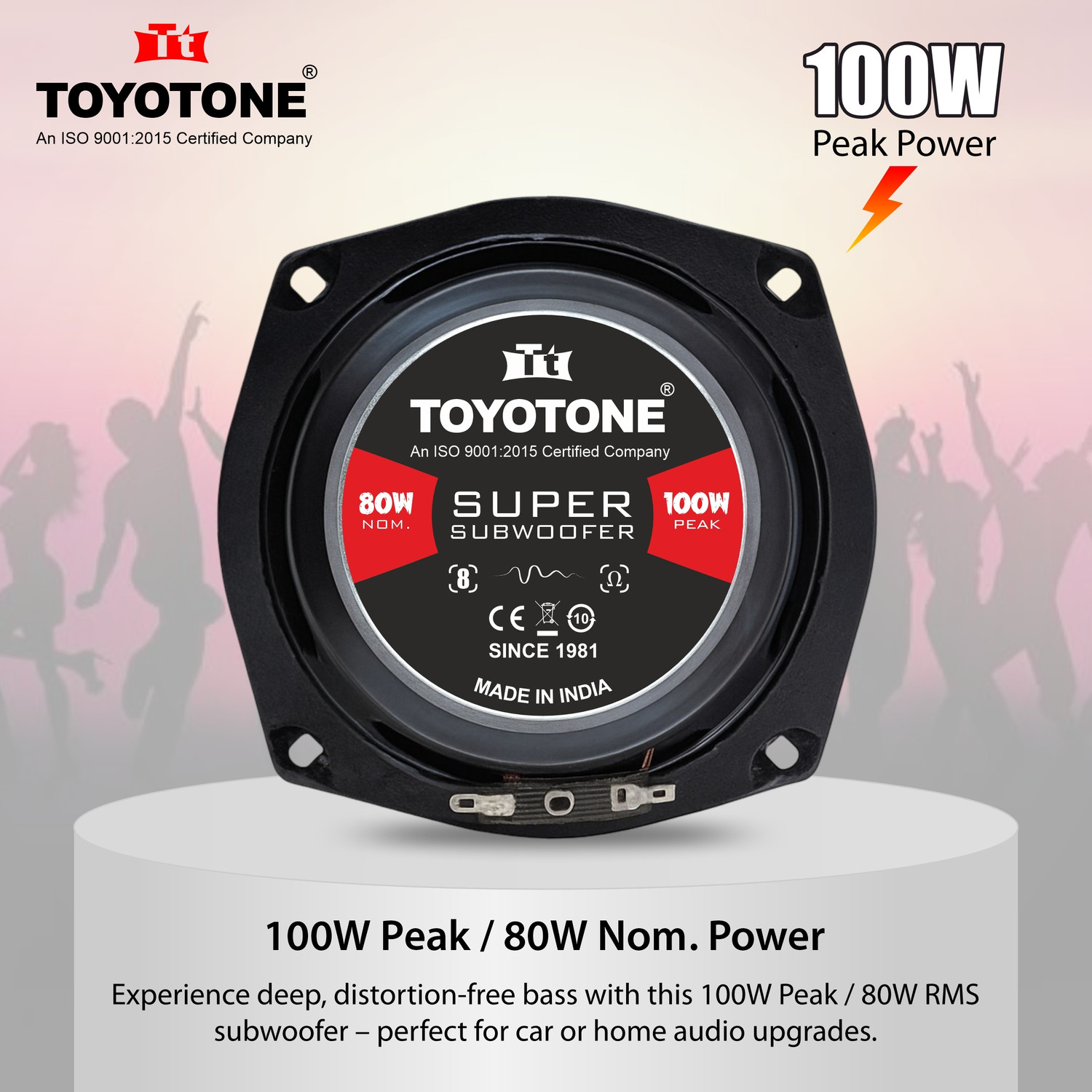 Image of TOYOTONE 5.25 inch Inch Super SUB Woofer | Copper Coil | Impedance 8 Ohms ||80 Watt Nominal 100 Watt Maxx for Professional Speaker, Car and Home Audio System Subwoofer