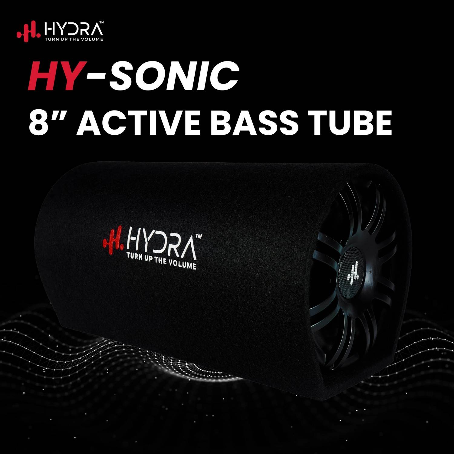 Hydra HY-SONIC 1608 8 inch Active Car Subwoofer - Image 3