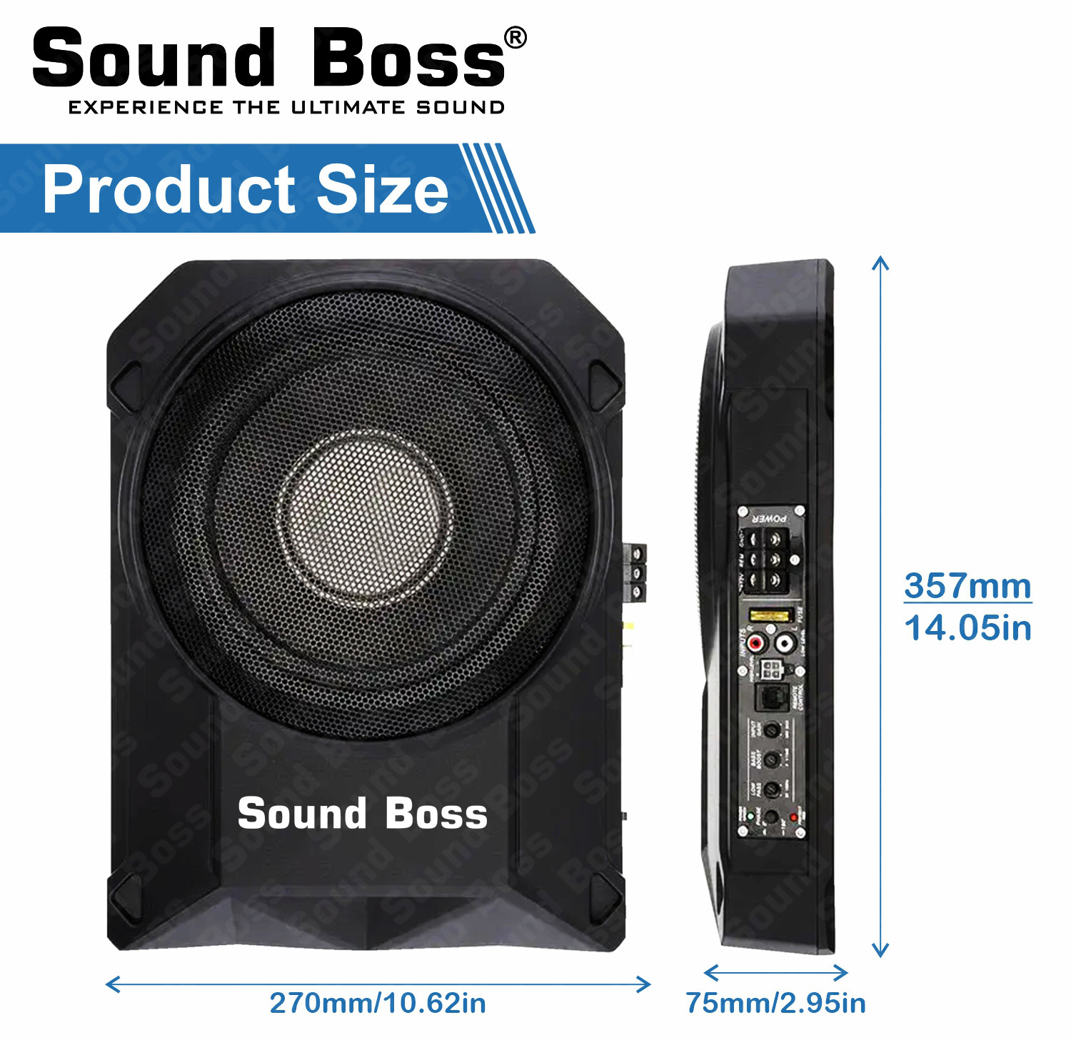 Image of Sound Boss SB-S-10 PRO-BASS Ultra-Compact Active Under Seat Subwoofer
