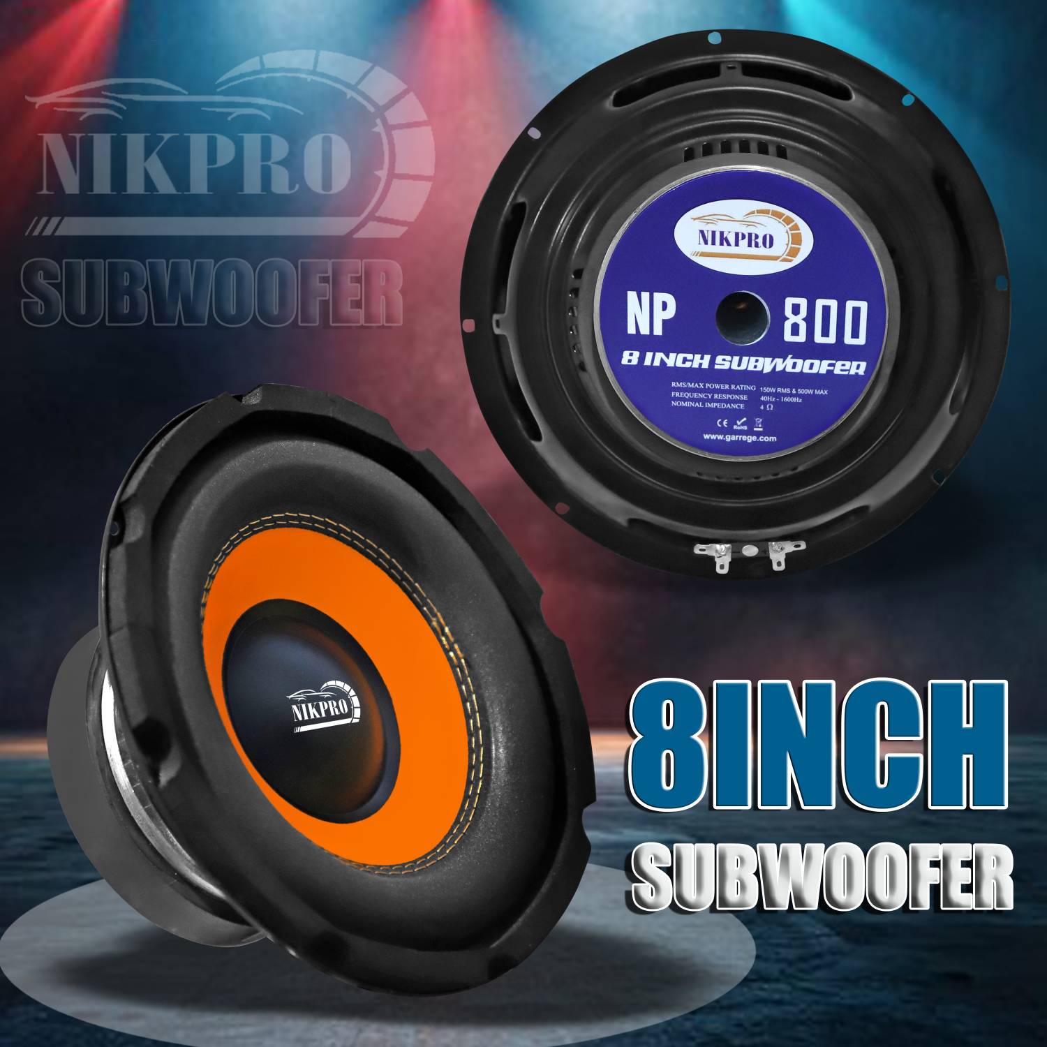 NIKPRO 8-Inch 150W RMS Subwoofer - Image 5