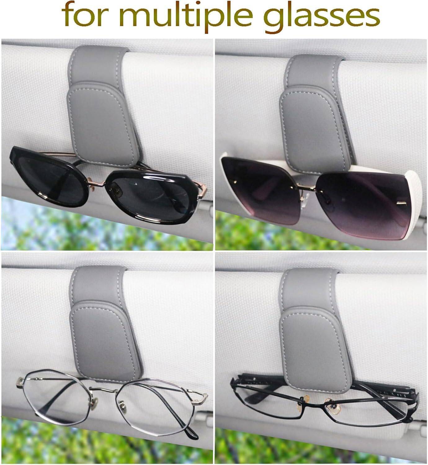 MIRAIGAI Black Grey Car Sunglass Clip Holder - Image 4