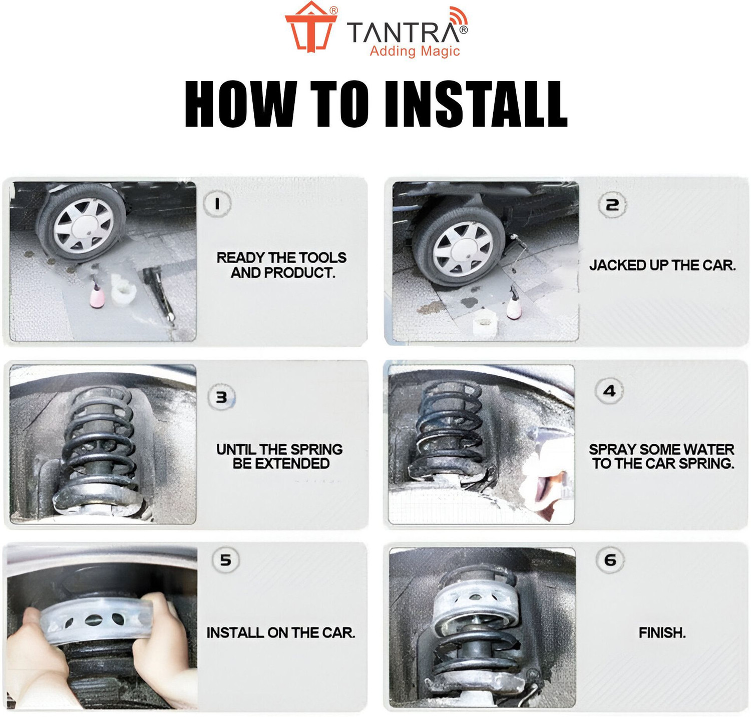 Image of TANTRA Spring Buffer (Size -C), 2 pcs. Car Suspension TPU Buffer for bad Roads Car Suspension Kit