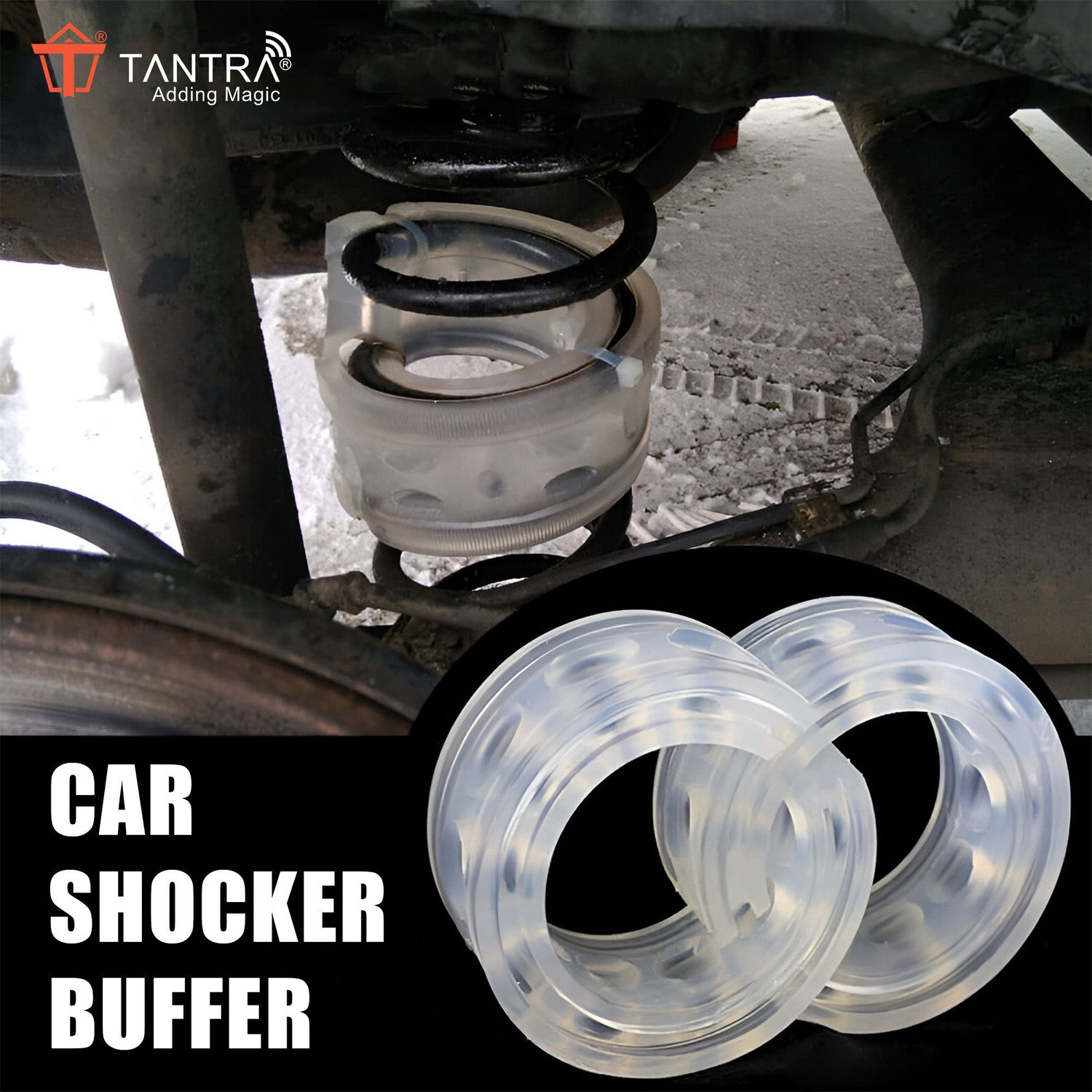 Image of TANTRA Spring Buffer (Size -C), 2 pcs. Car Suspension TPU Buffer for bad Roads Car Suspension Kit