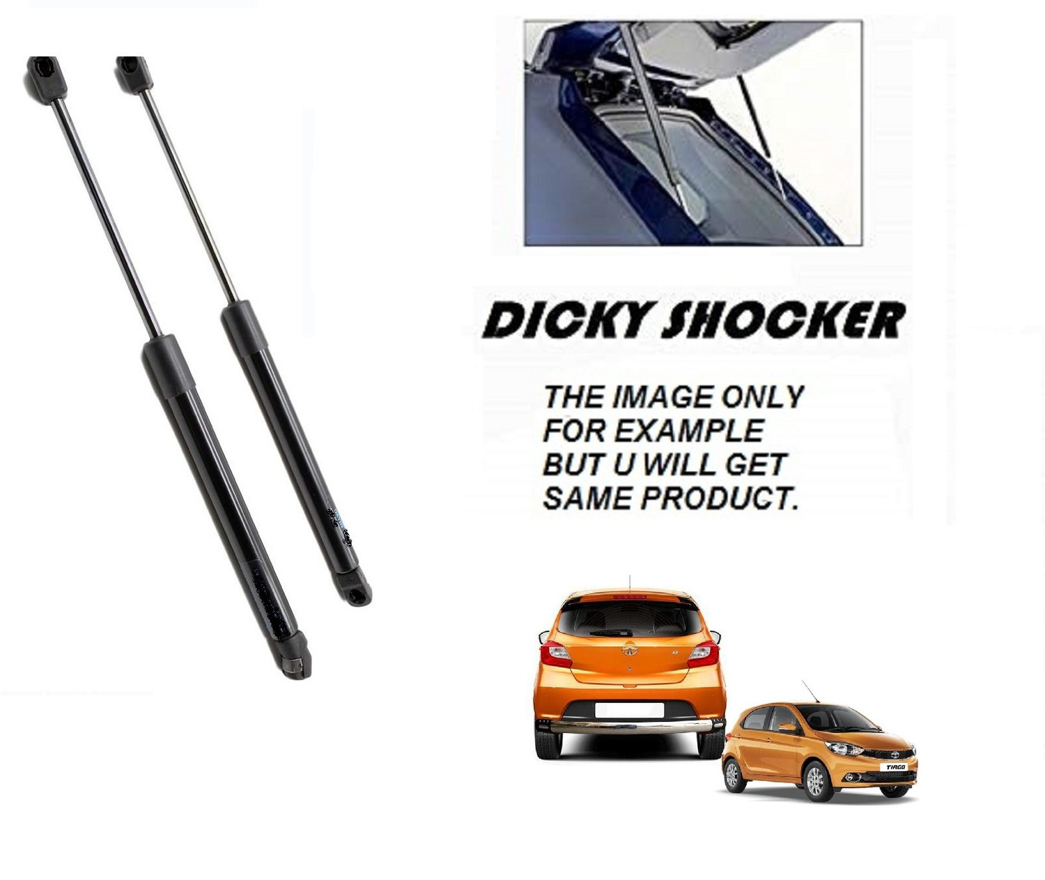 Image of AutoClean Dicky Shocker For Tata Tiago (2 Pec RH + LH ) Car Suspension Strut