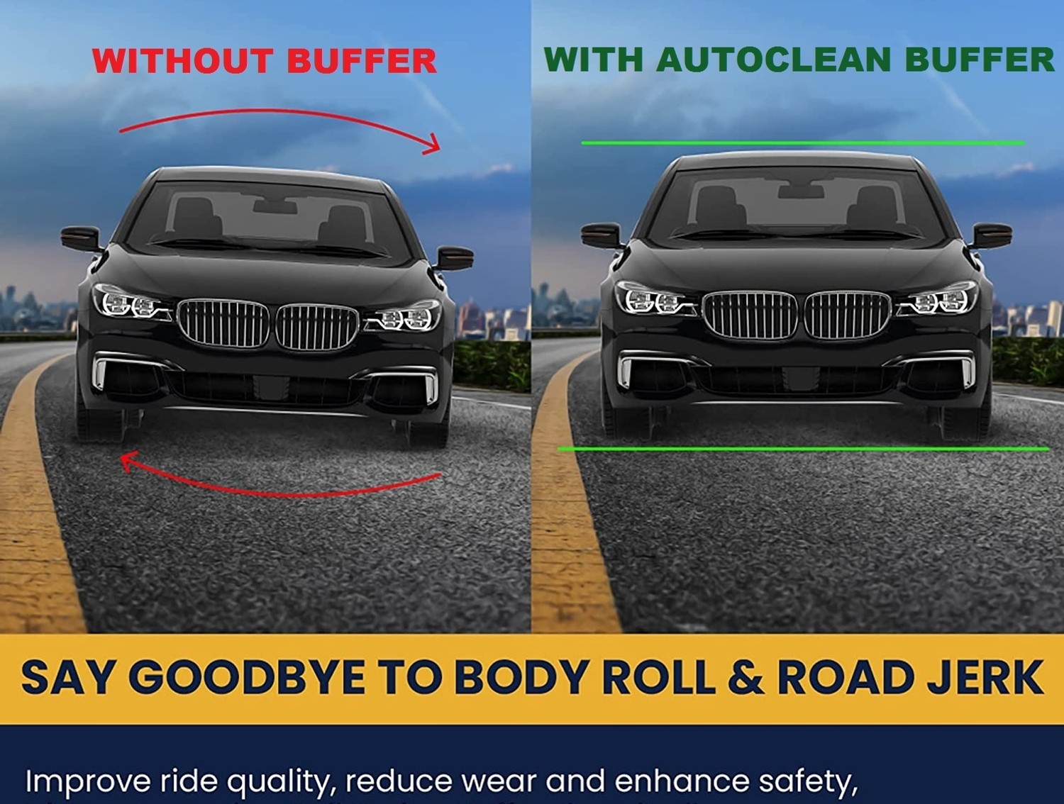 Image of AutoClean FRONT COIL SPRING RUBBER BUFFER FOR FABIA MODELS SIZE C Car Suspension Strut