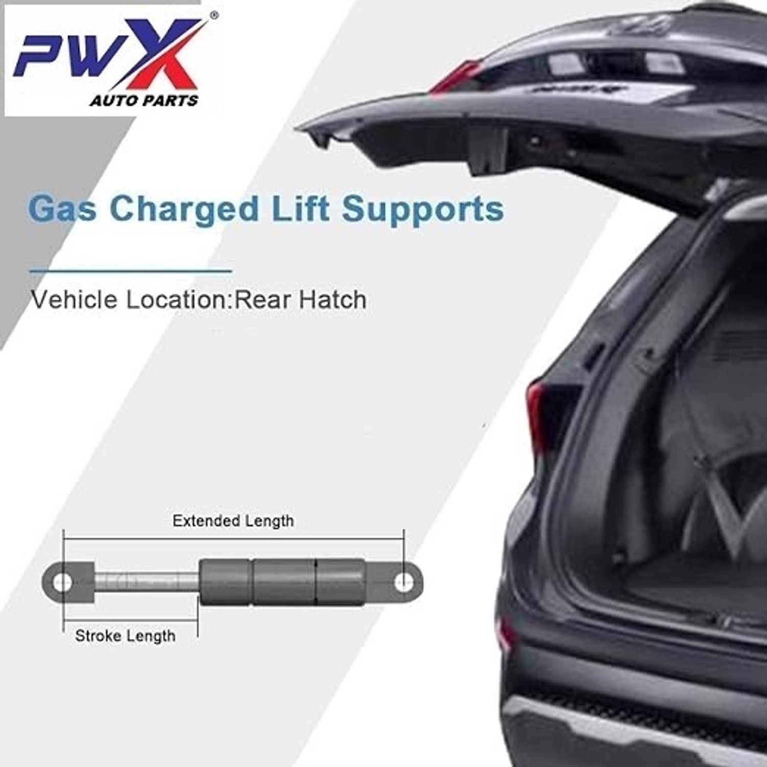 Image of PwX REAR DICKY SHOCKER FOR HYUNDAI EON (2 PEC RH+LH) Car Suspension Strut