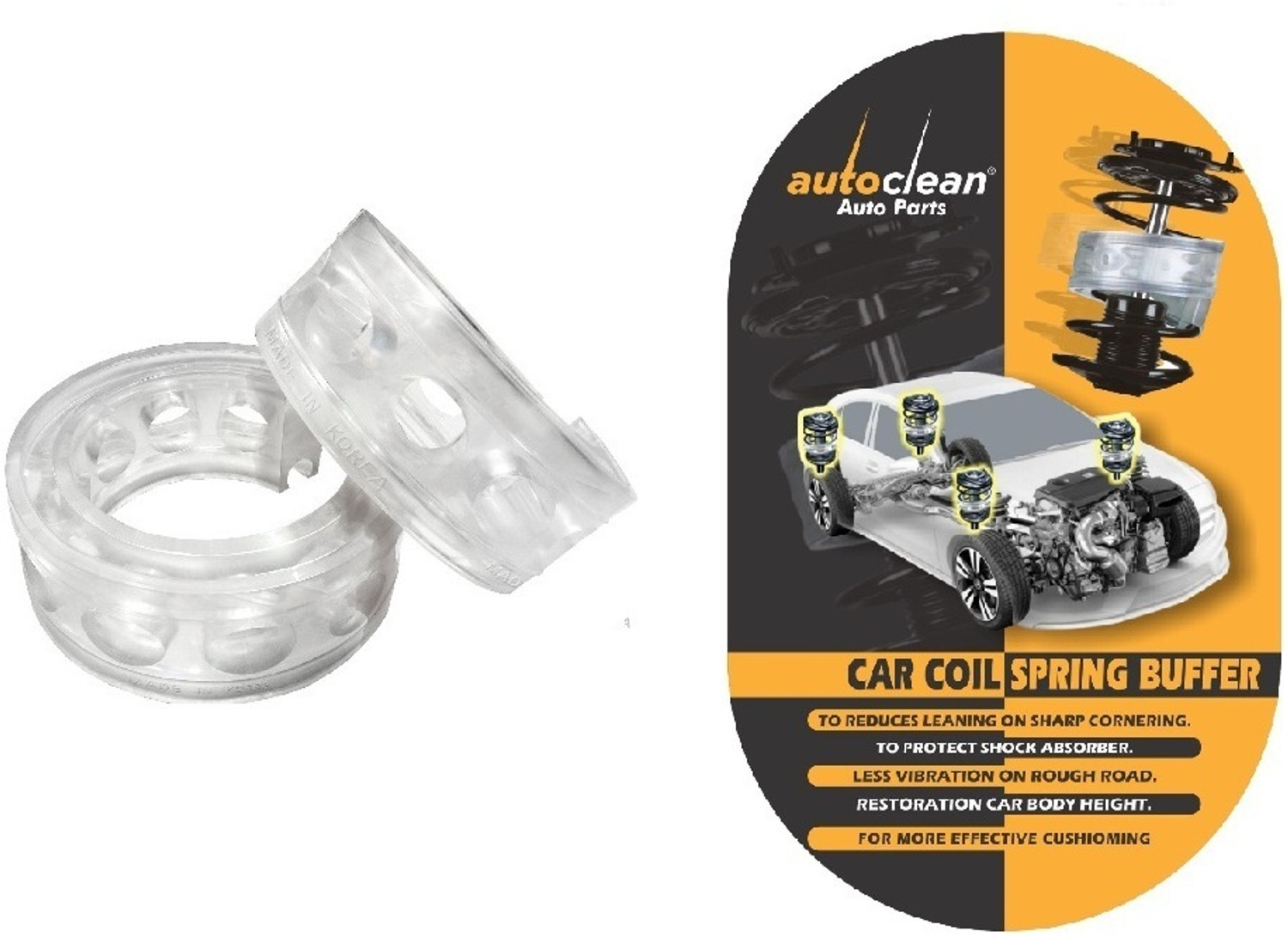 Image of AutoClean FRONT COIL SPRING BUFFER FOR HONDA AMAZE ALL MODELS SIZE B ( FR + FL SHOCKER ) Car Suspension Strut