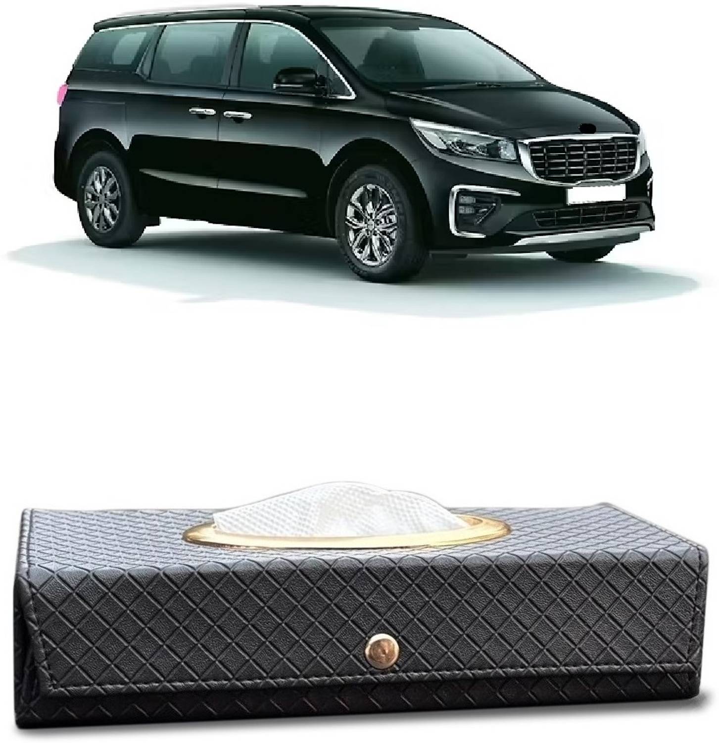 WEEKEND LOGO マグネット TISSUE CASE BROTHERTWO Car Tissue Box Holder with 100 Tissue For Kia Carnival