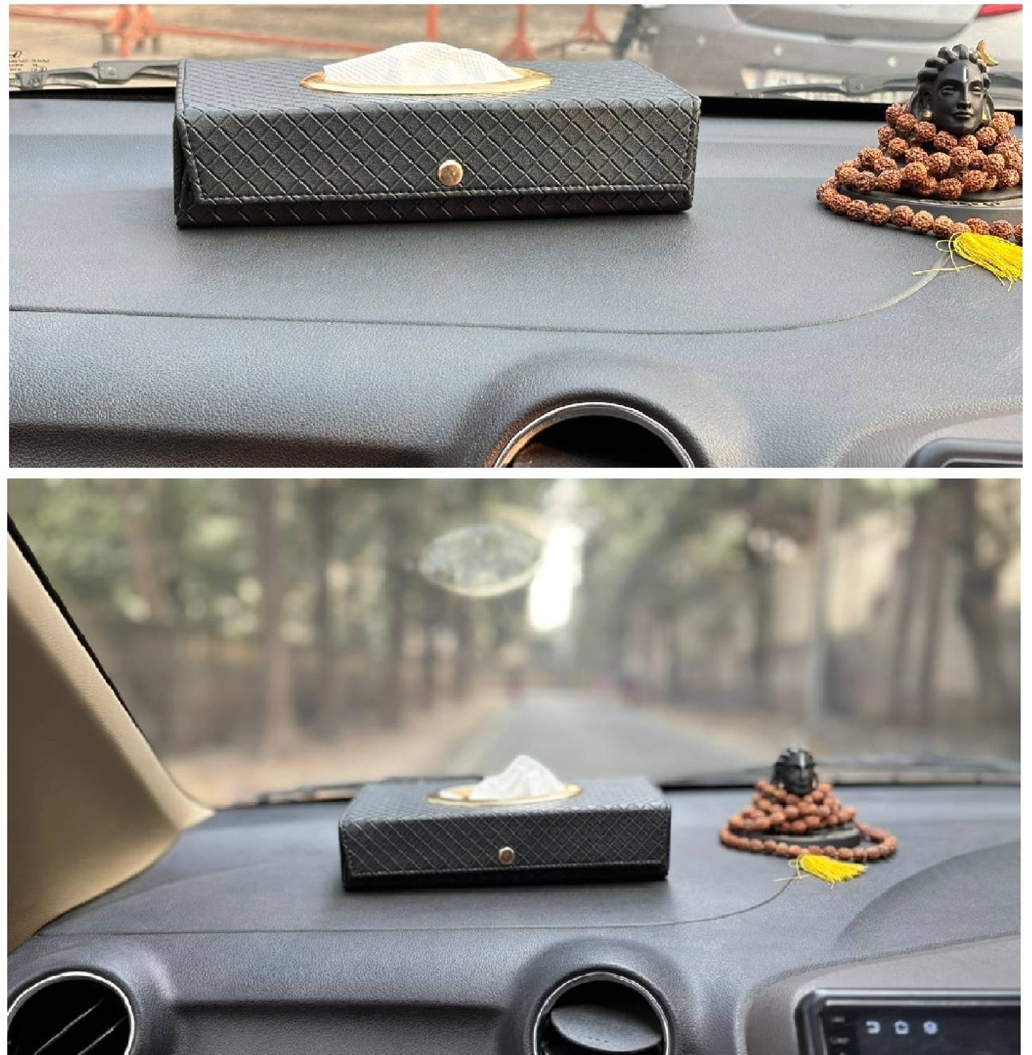 BROTHERTWO Car Tissue Box Holder with 100 Tissue For Kia Carnival