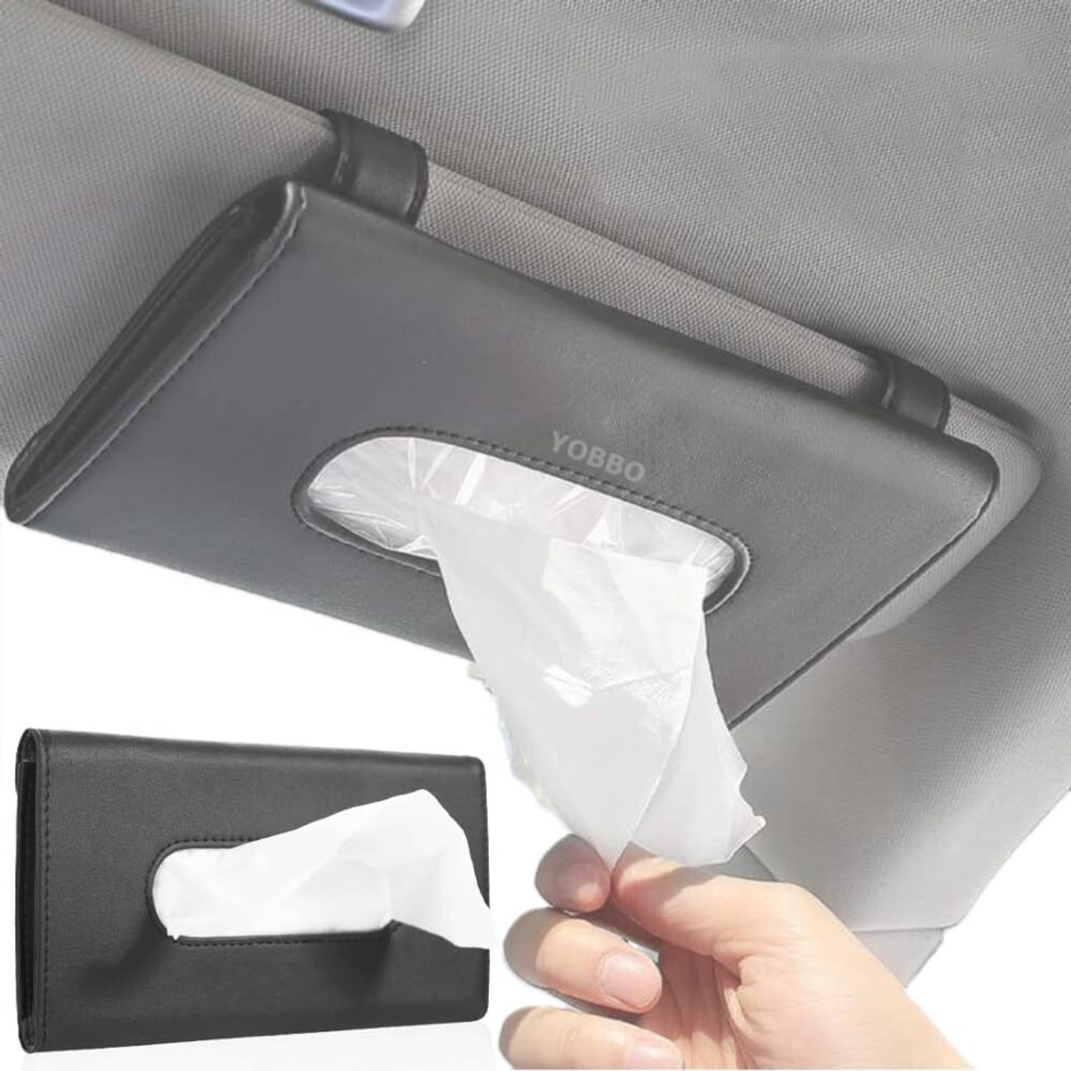 4uonly Sun Visor Napkin Holder, Car Visor Tissue Papers Holder WXE29 Vehicle Tissue Dispenser