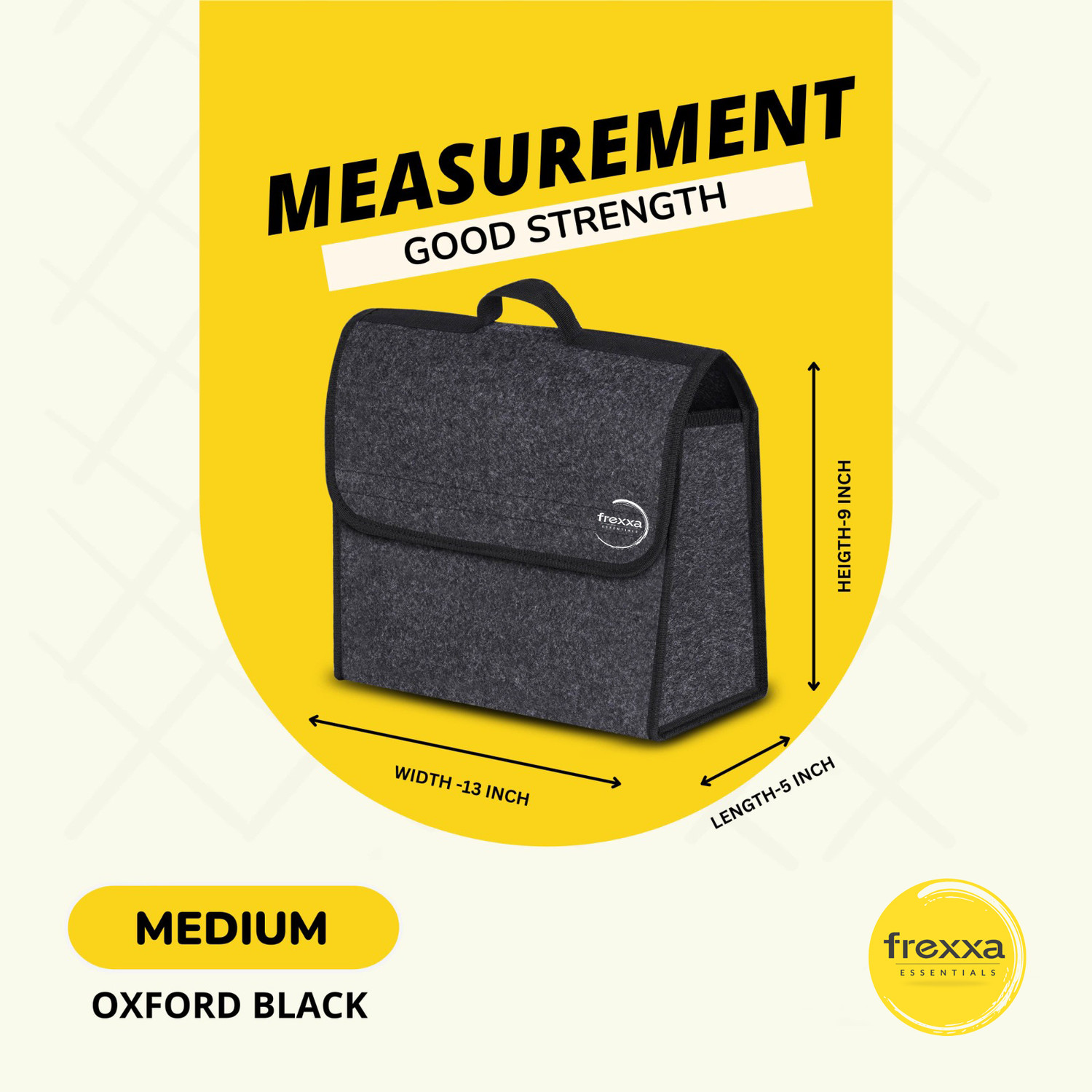 Image of FREXXA Car Trunk Boot Space Felt Utility Boot Storage Tool Bag (MEDIUM Size) Trunk Organizer