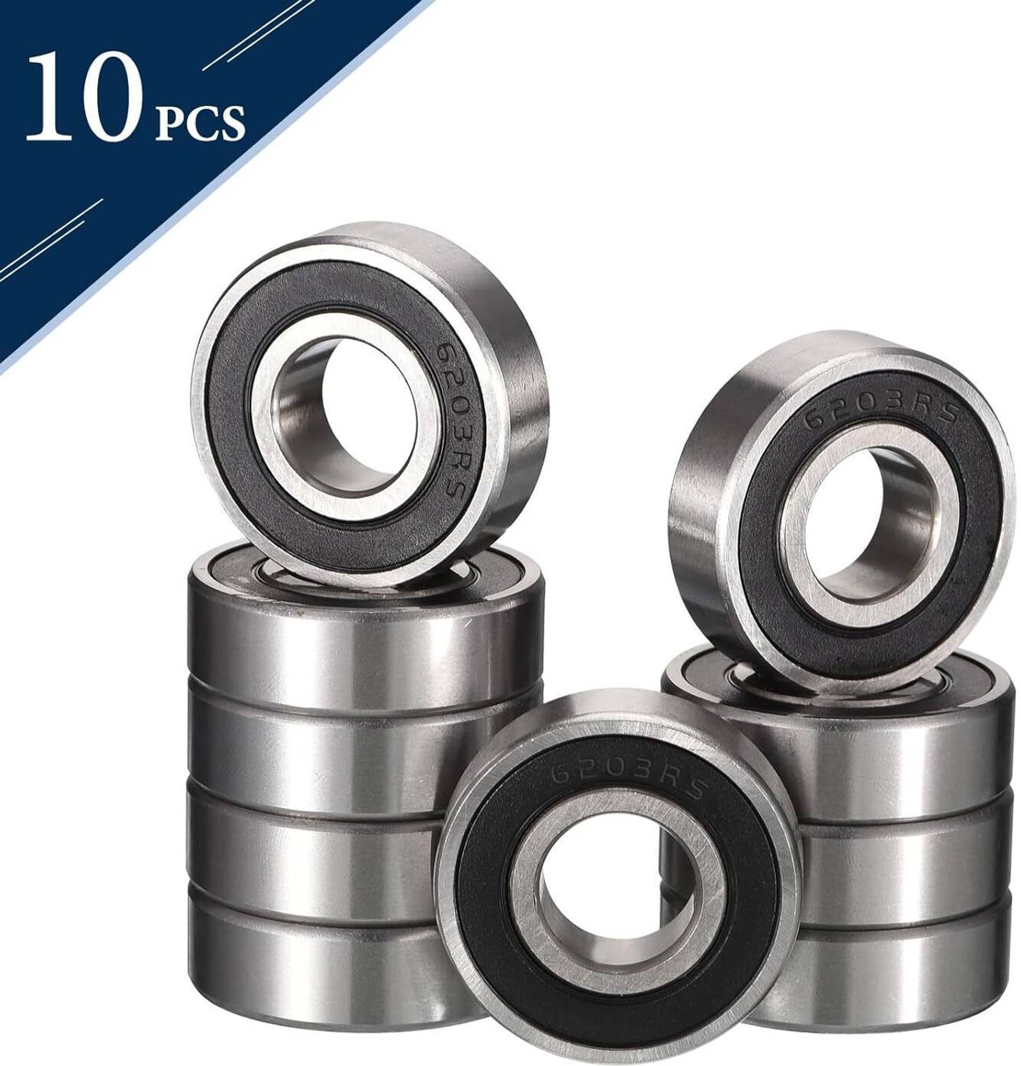 ZMS 6203 2RS 10 Pieces 17mm ID 40mm OD 12mm Width Bearing - Image 3