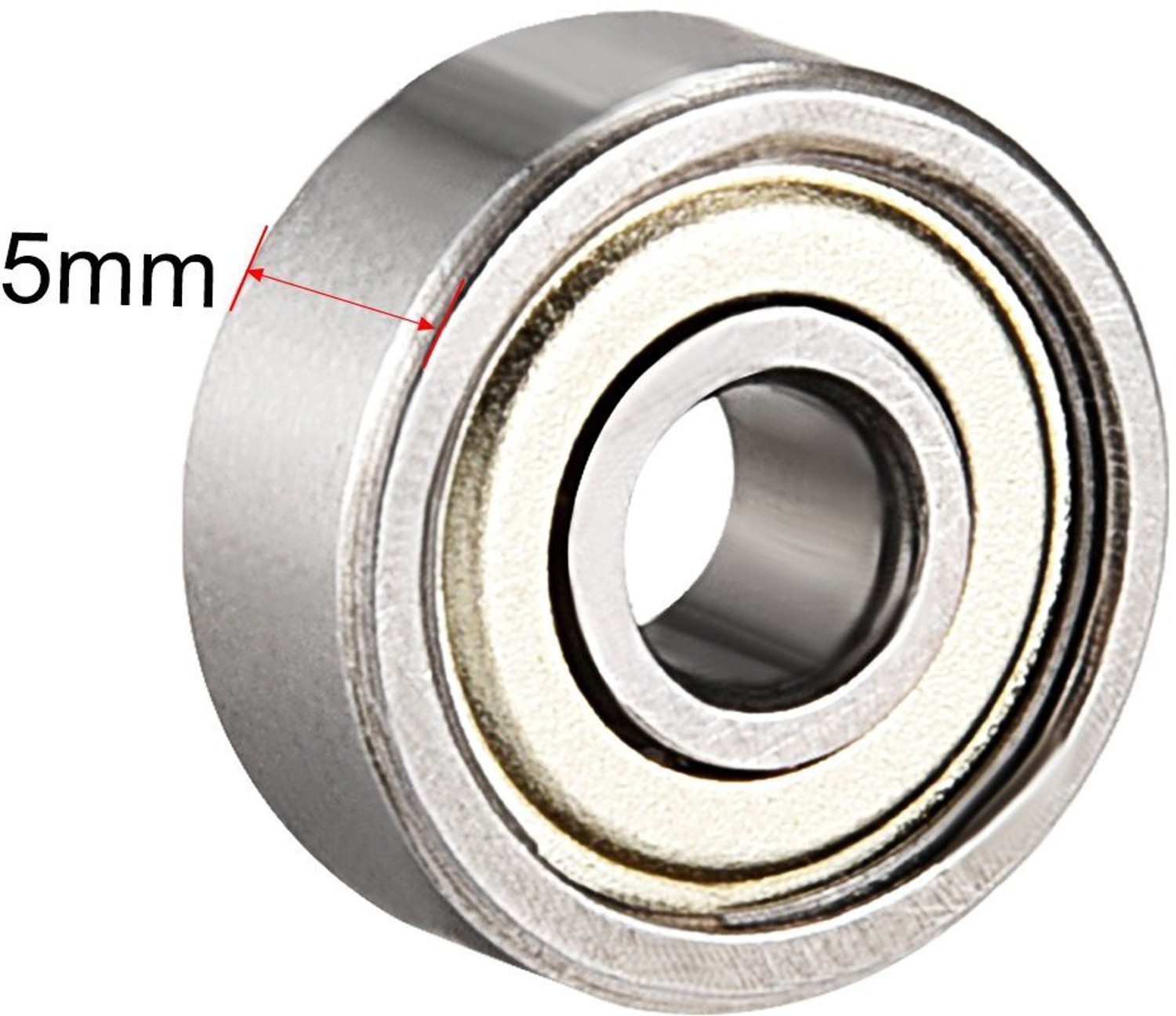 Image of ZMB 624 zz ID-4mm x OD-13mm x Width-5mm Pack of 10 Pieces Miniature Ball Bearing Wheel Bearing