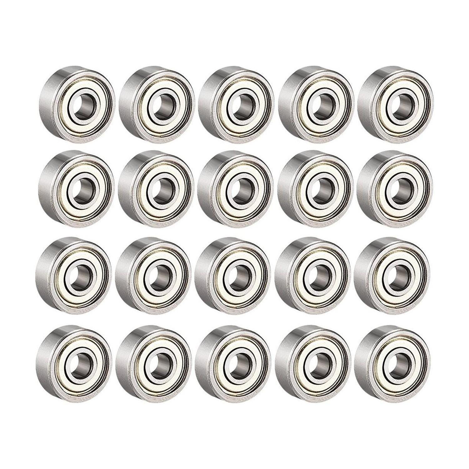 Image of ZMB 624 zz ID-4mm x OD-13mm x Width-5mm Pack of 20 Pieces Miniature Ball Bearing Wheel Bearing