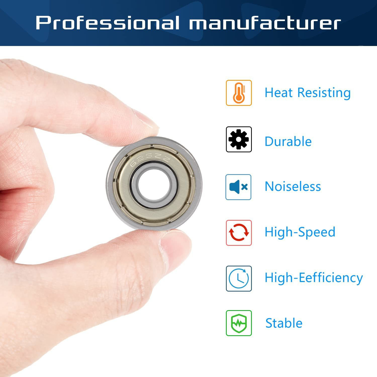 Image of ZMB 624 zz ID-4mm x OD-13mm x Width-5mm Pack of 10 Pieces Miniature Ball Bearing Wheel Bearing