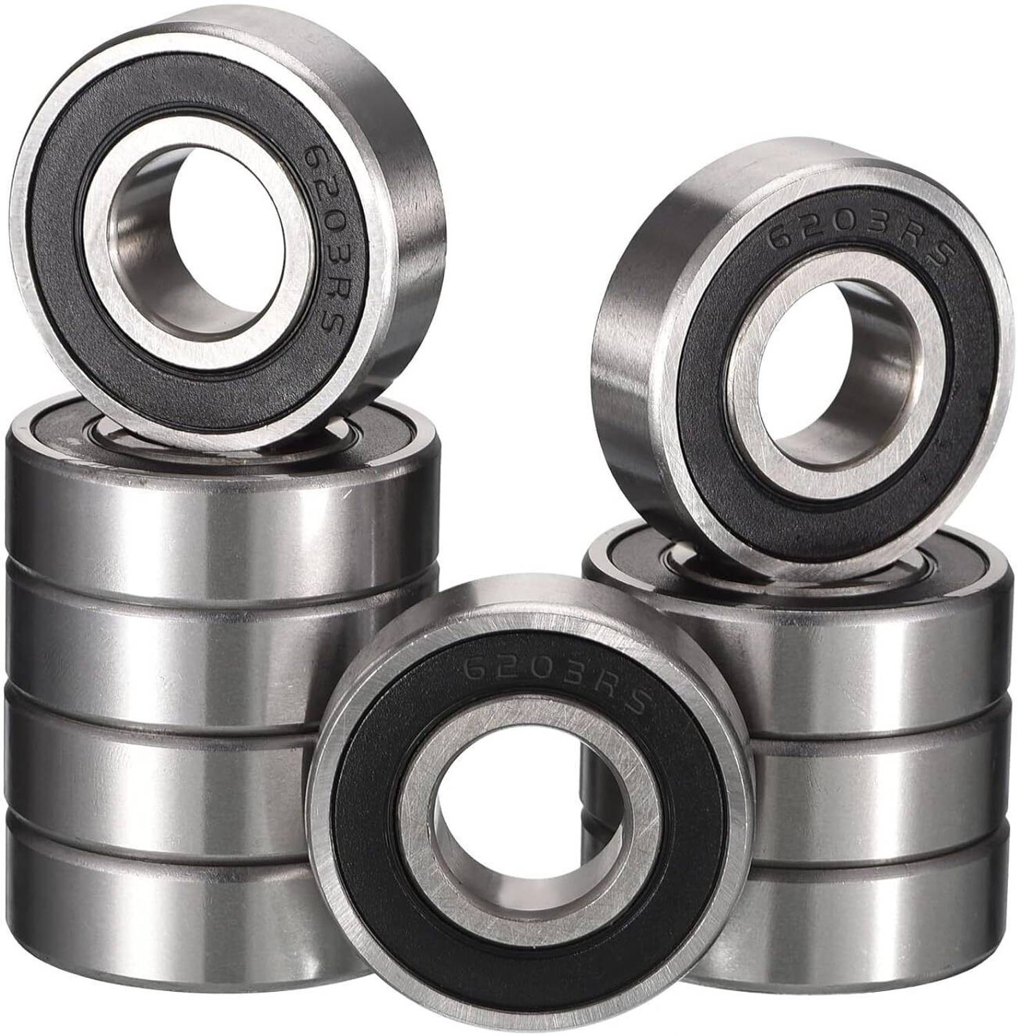 ZMS 6203 2RS 10 Pieces 17mm ID 40mm OD 12mm Width Bearing - Image 1