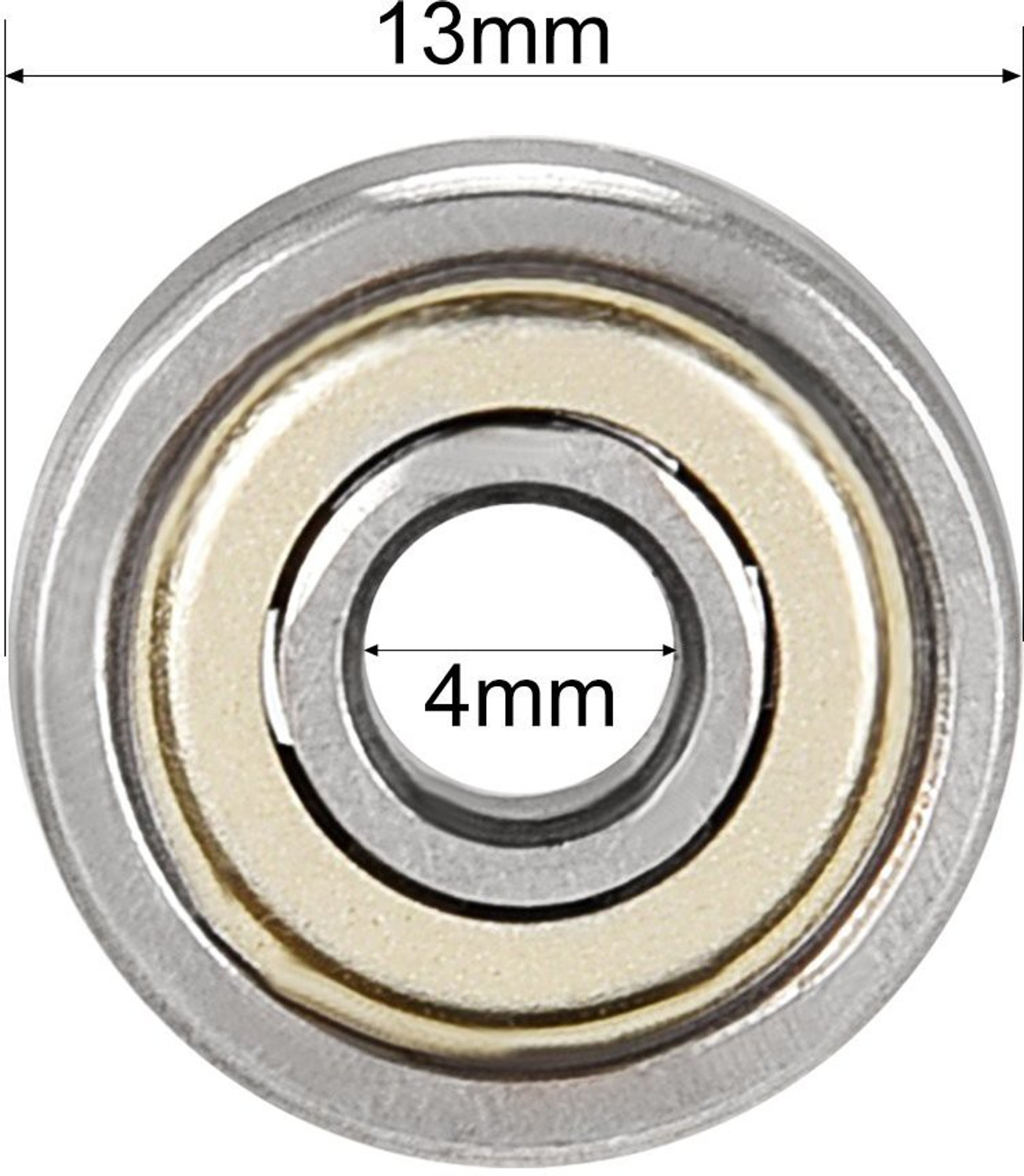 Image of ZMB 624 zz ID-4mm x OD-13mm x Width-5mm Pack of 10 Pieces Miniature Ball Bearing Wheel Bearing