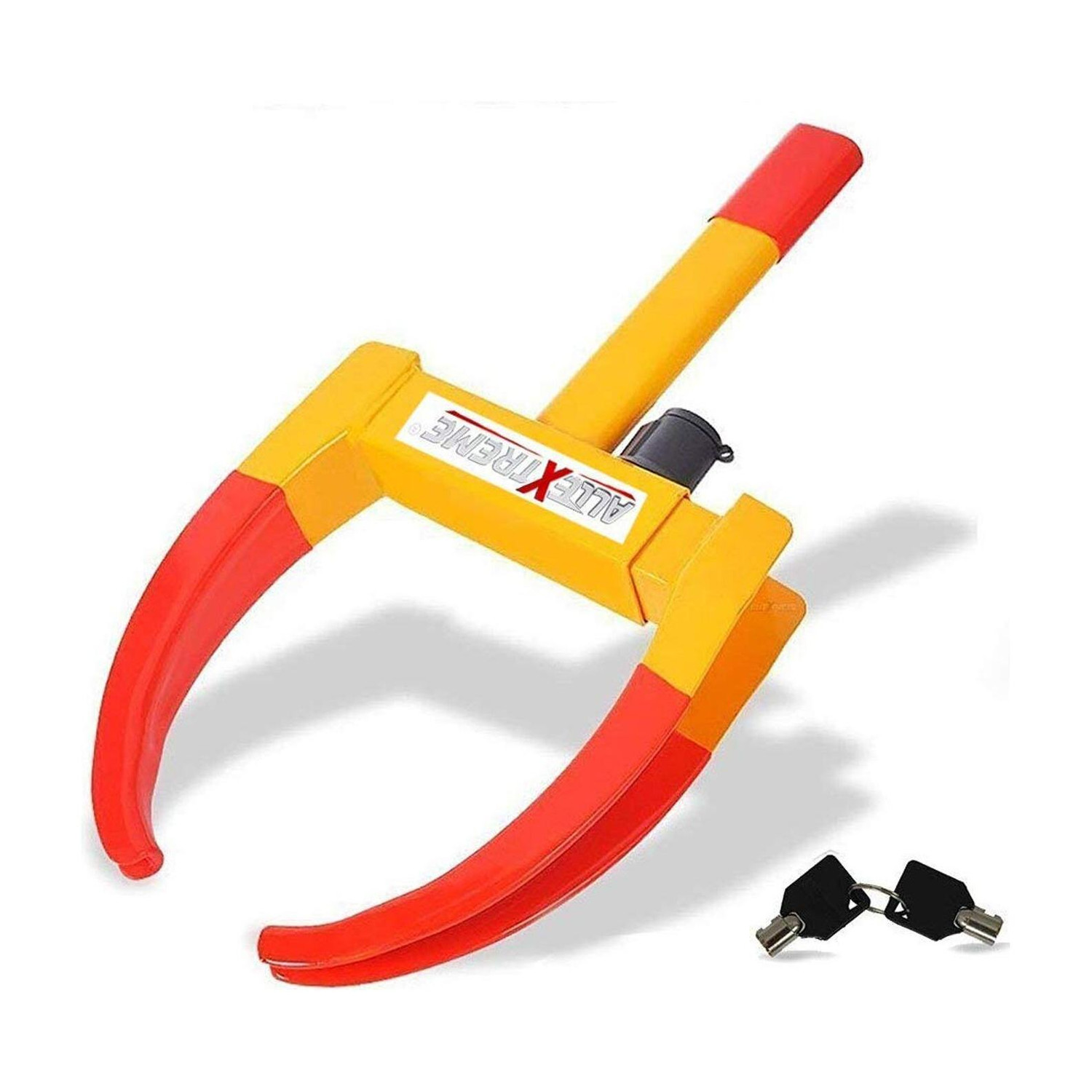 Image of ALLEXTREME CQ6994B Heavy Duty Anti Theft Wheel Lock Clamp Anti-Theft Towing Parking Boot Tire Claw Adjustable for Auto Car Truck with Two Keys Wheel Lock