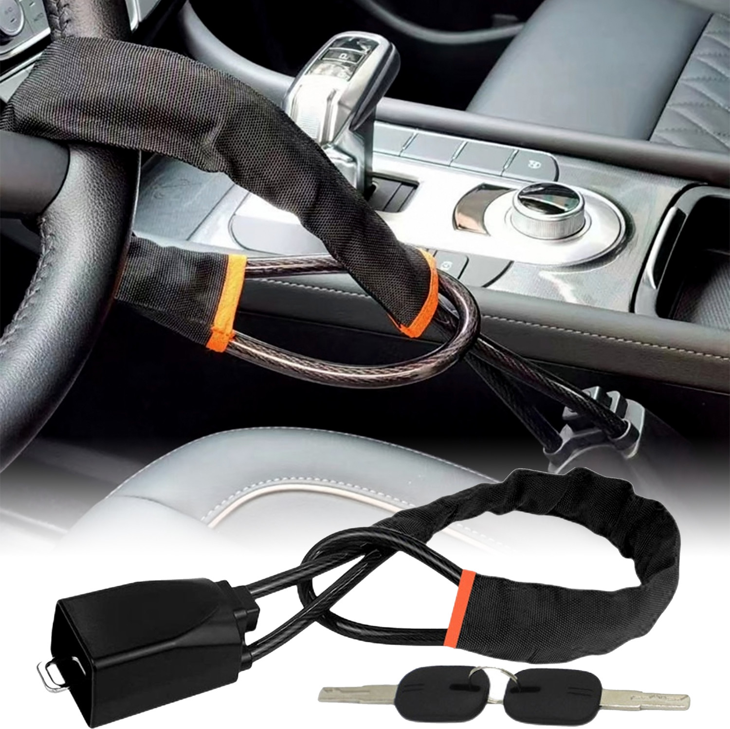 Image of Selifaur Car Steering Wheel Lock Steering Wheel Lock Anti-Theft Device Wheel Lock