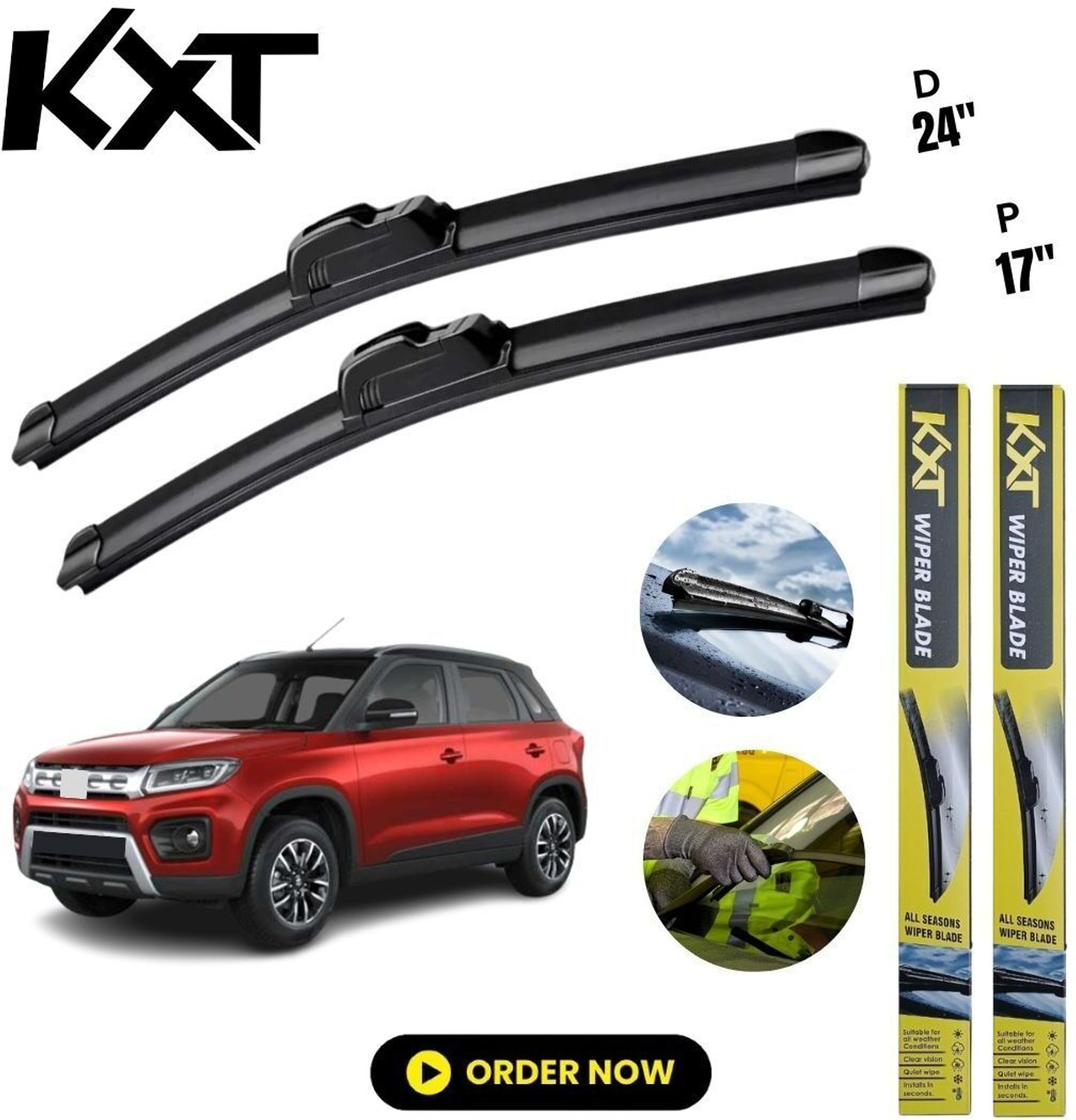 Image of Kxt Frameless Wiper Blades Windshield Wiper