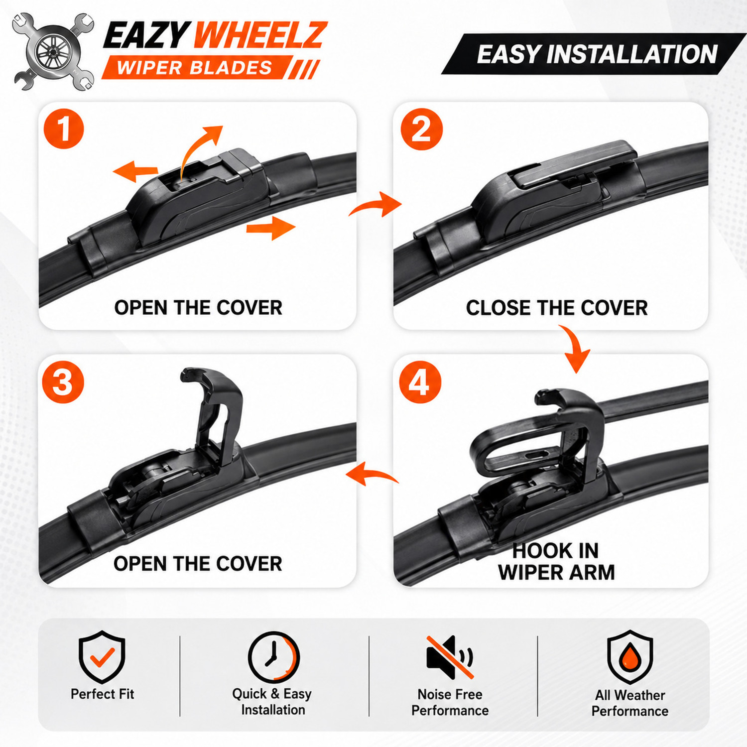 Image of Eazy wheelz FRAMELESS WIPER BLADE Windshield Wiper