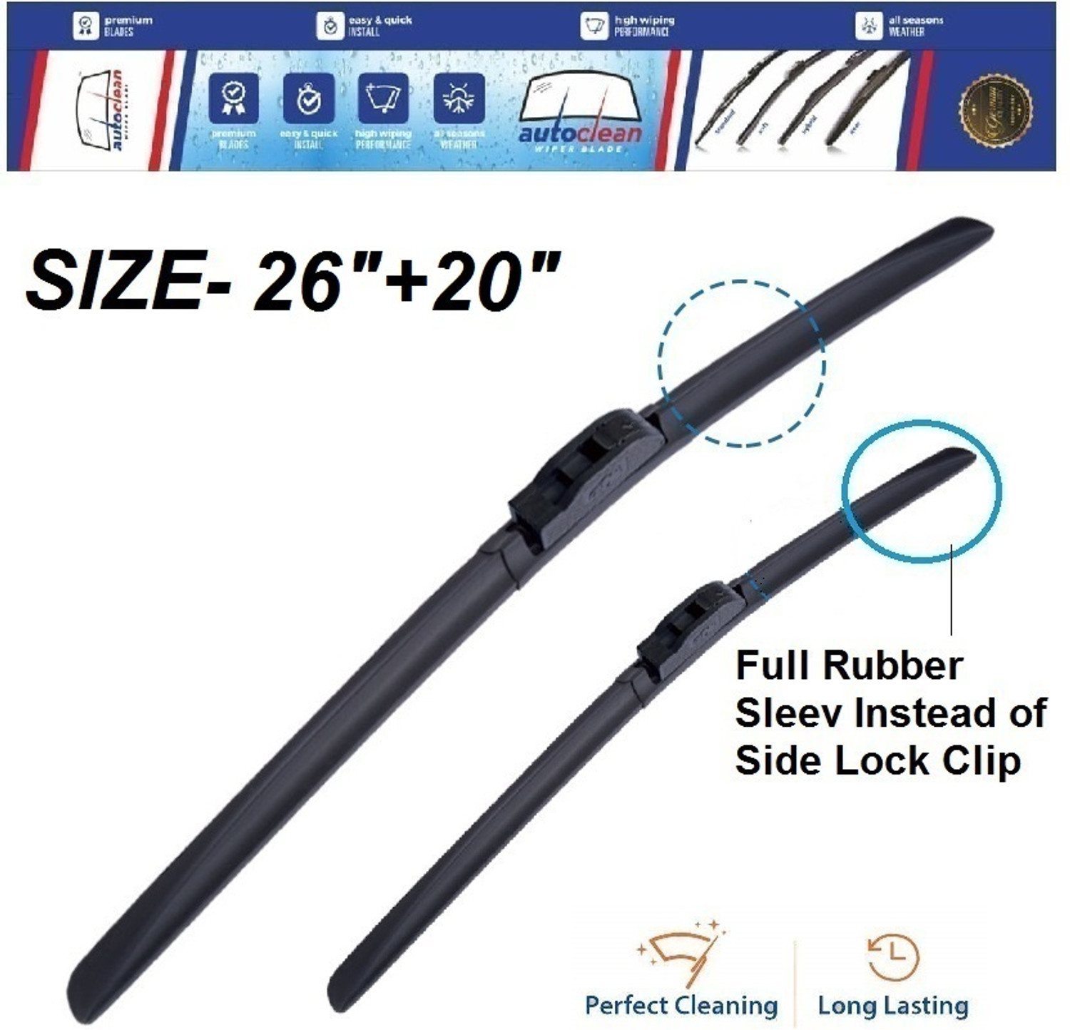 Image of AutoClean FRAMELESS /SUPERSOFT Windshield Wiper