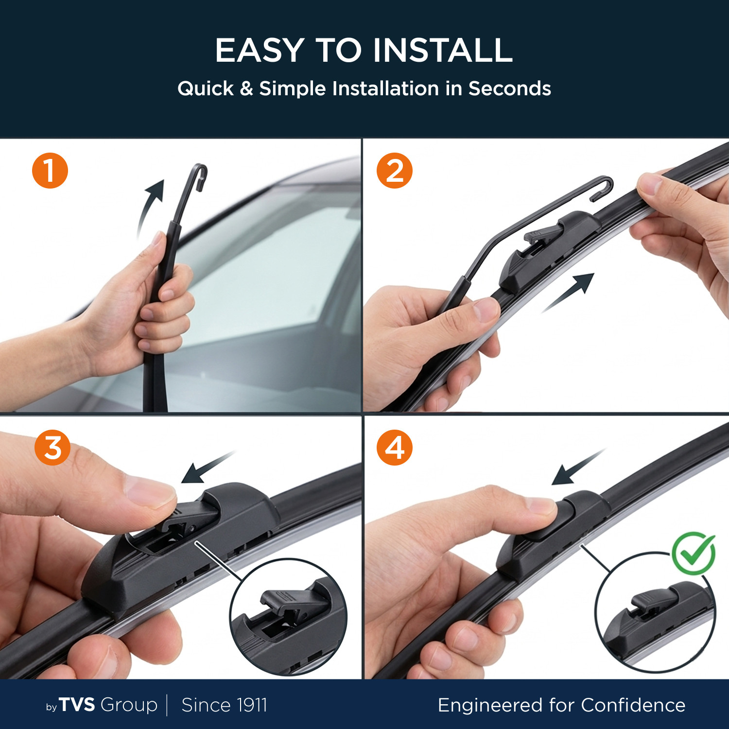 Image of MYTVS Windshield Wiper For Maruti Suzuki New Dzire (53.34 cm, Passenger And Driver Side Wipers, Pack of: 2)