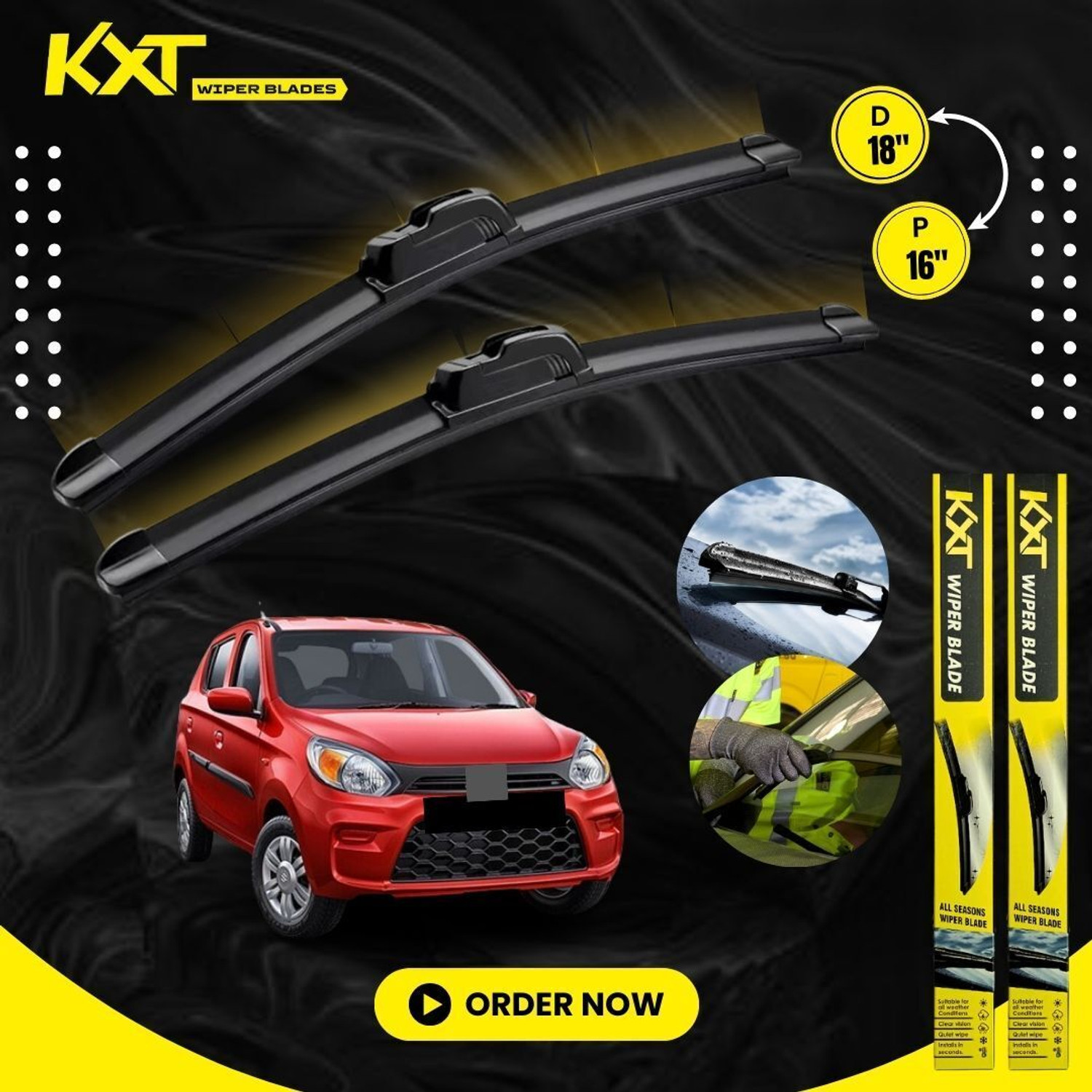 Image of Kxt Frameless Wiper Blades Windshield Wiper