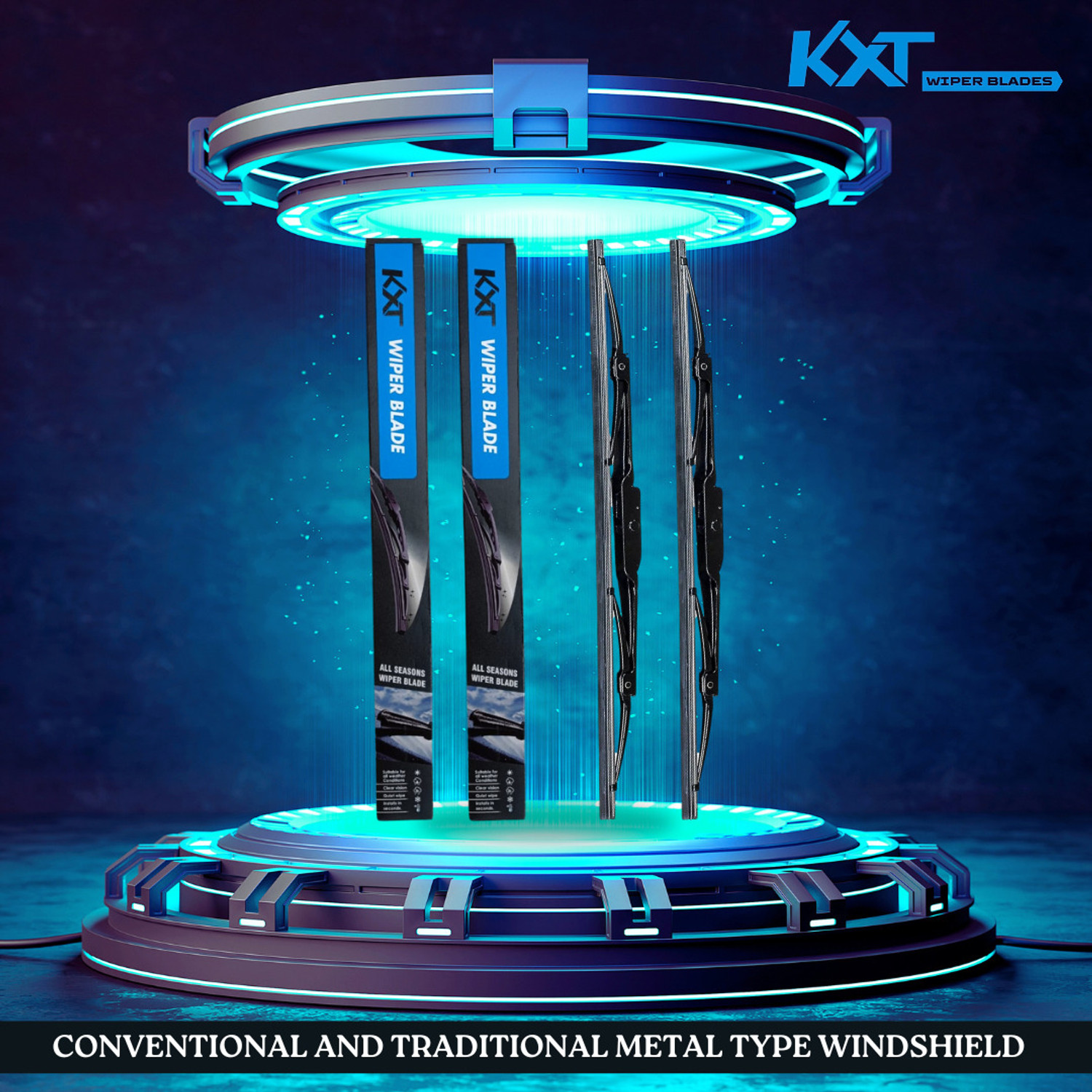 Image of Kxt Flat with Frame Wiper Blade Windshield Wiper