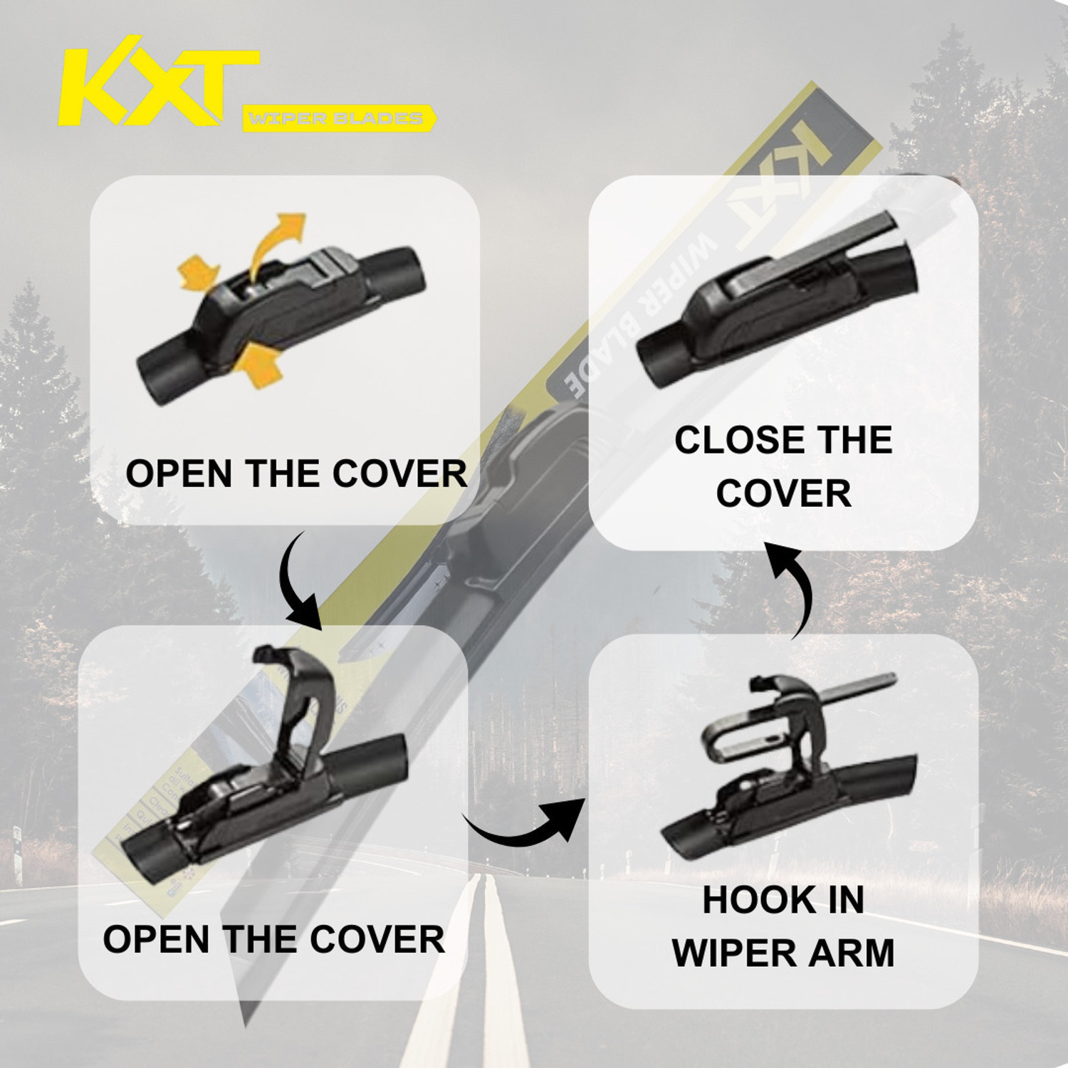 Image of Kxt Frameless Wiper Blades Windshield Wiper