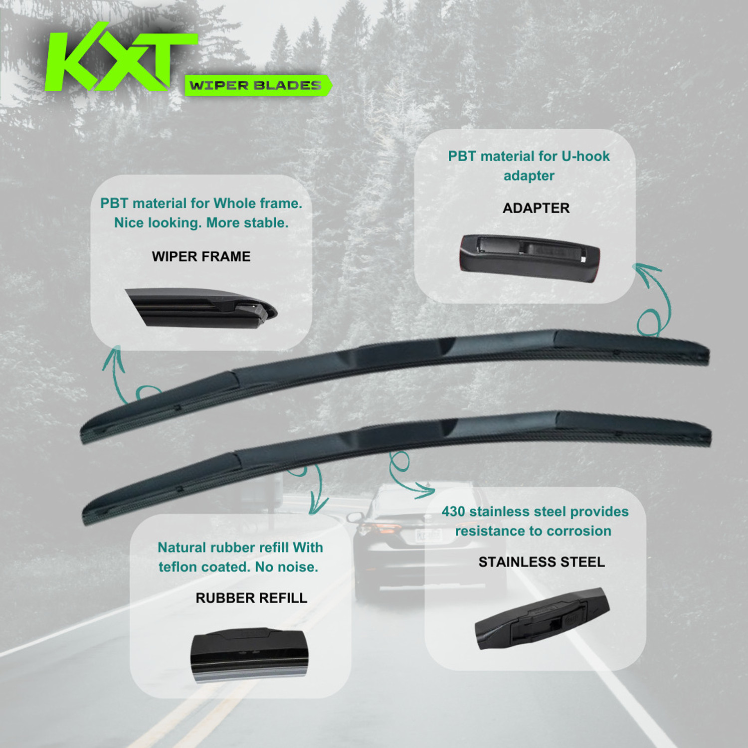 Image of Kxt Hybrid Wiper Blade Windshield Wiper