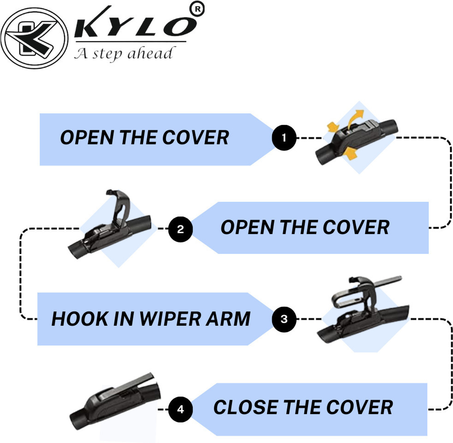 Image of KYLO Flat Frameless Wiper Blade Windshield Wiper