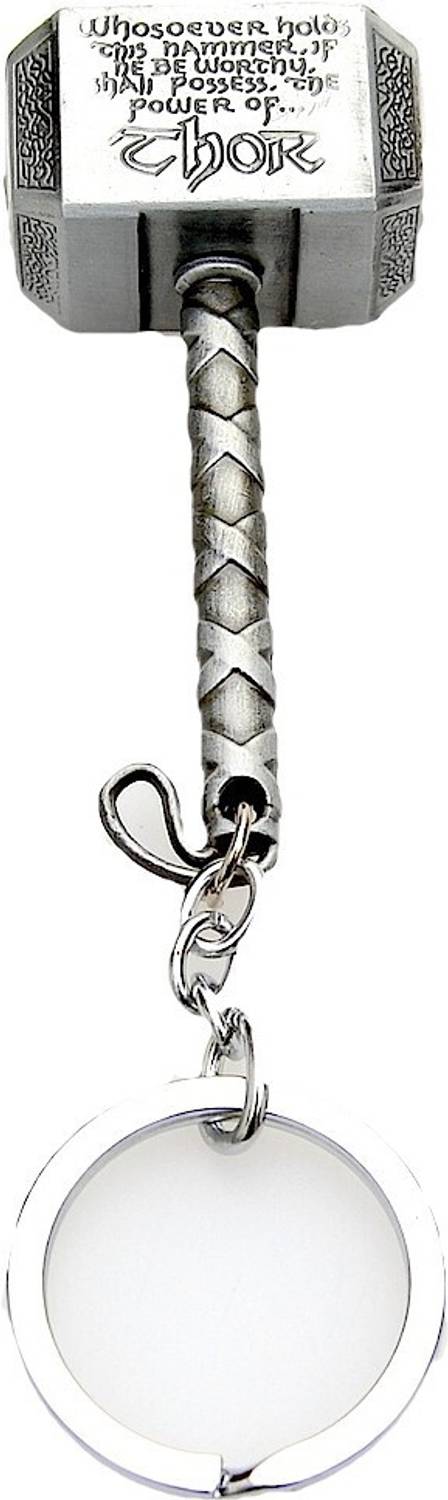 24x7eMall Thor Hammer Silver Locking Key Chain