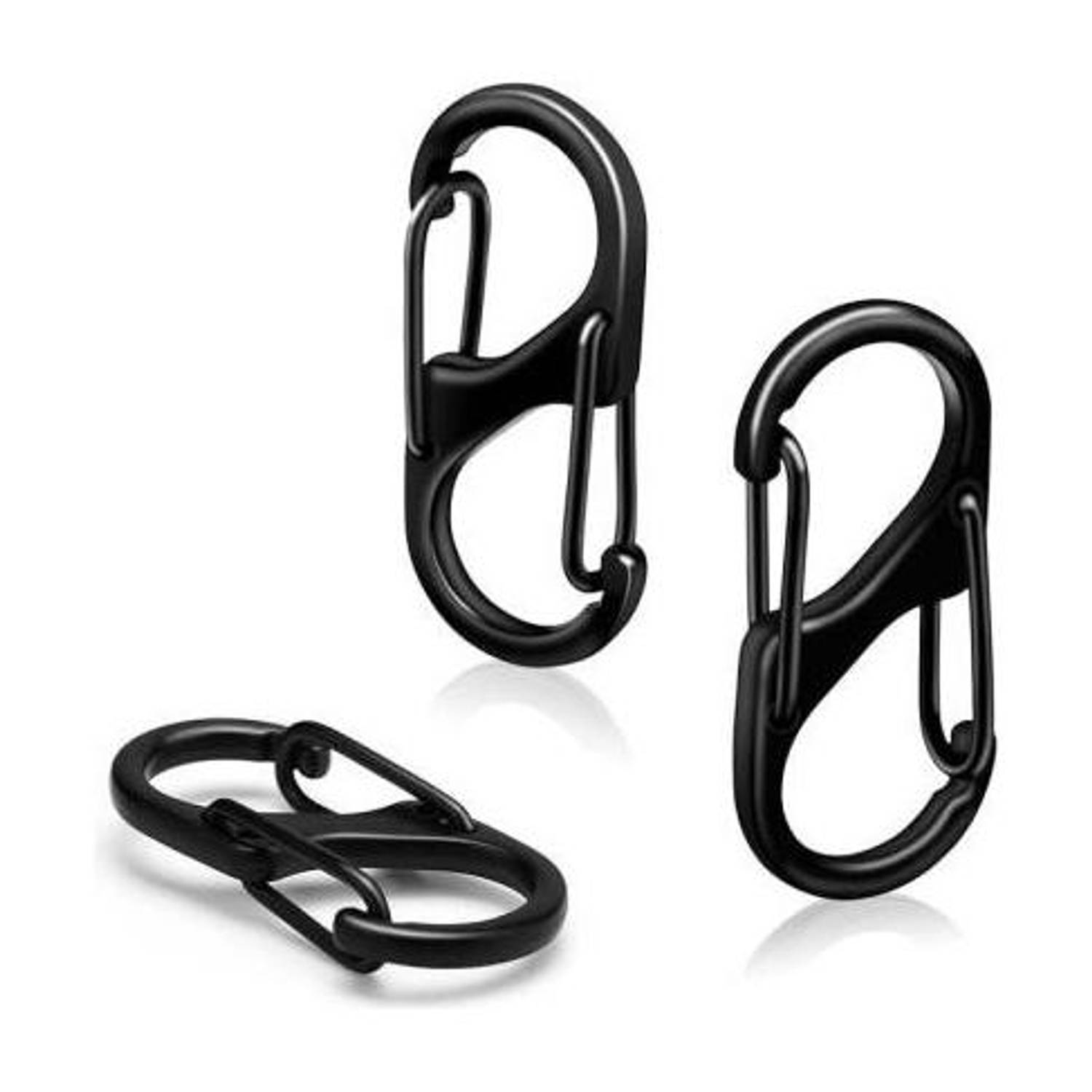 Anvique 3 Pcs S Biner Zipper Clips Locking Carabiner