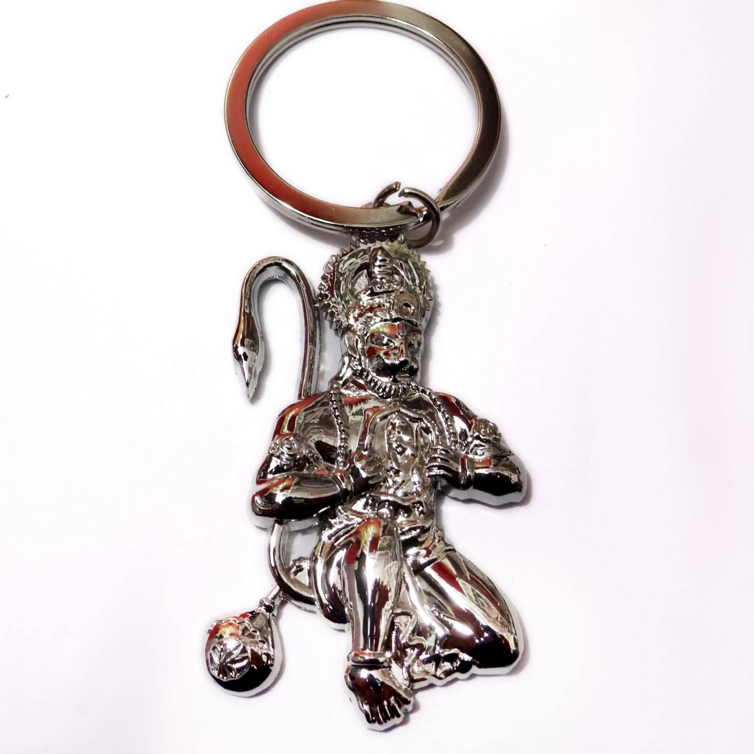 ADITYA TRADERS Metal "Sri Ram On Hanuman Heart" Pure Metal Attractive Keychain Key Chain