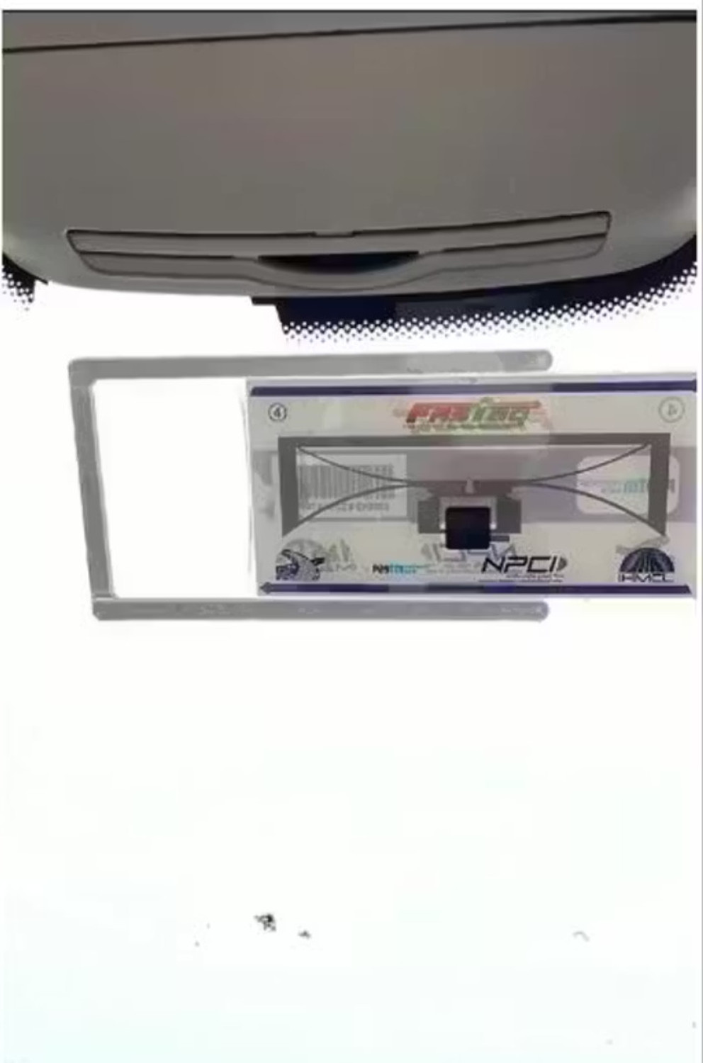 Image of SPOKEFOX Fastag Holder Crystal Fastag Holder for VC4 Vehicle Fastag Not Included Card Display Stand (6 cm Wide)
