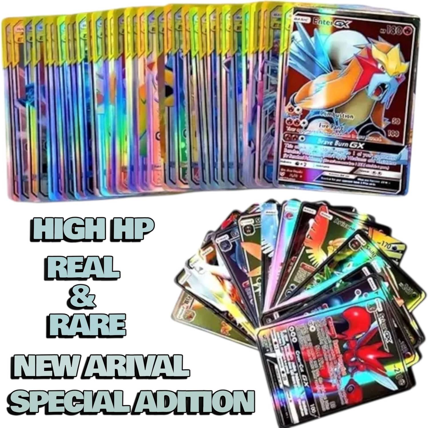 100 assorted pokemon cards 100 Assorted Pokemon Cards Plus 10 Bonus Foils – JAB Games13 main image 1