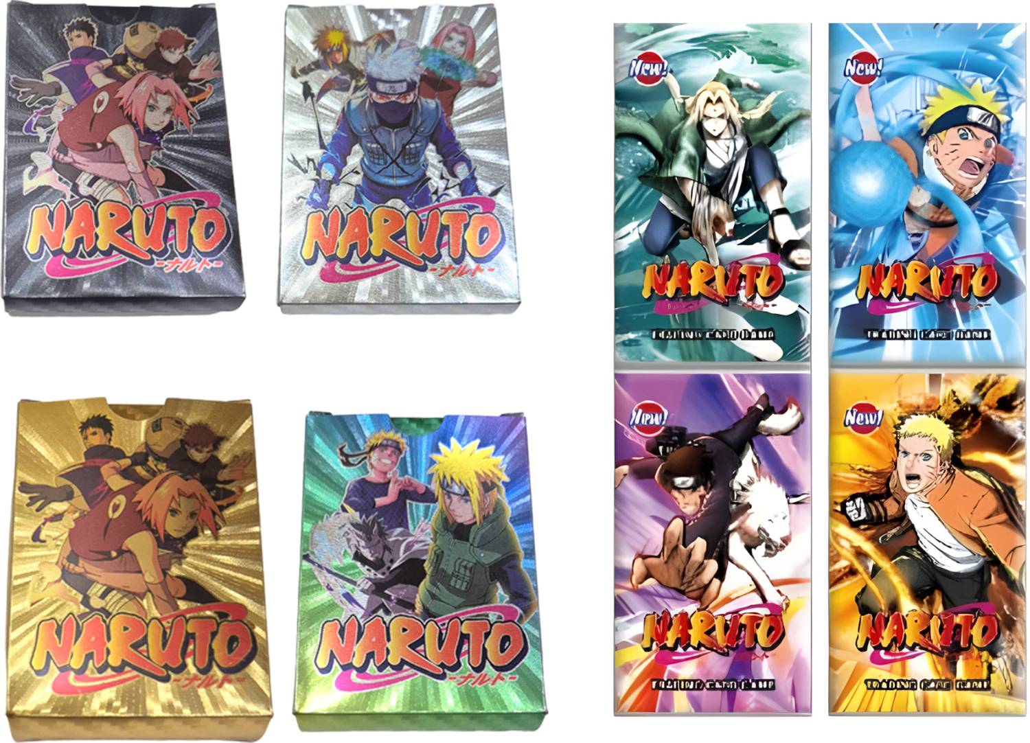 AncientKart Rare Naruto cards Mix Colors with 4 booster packs