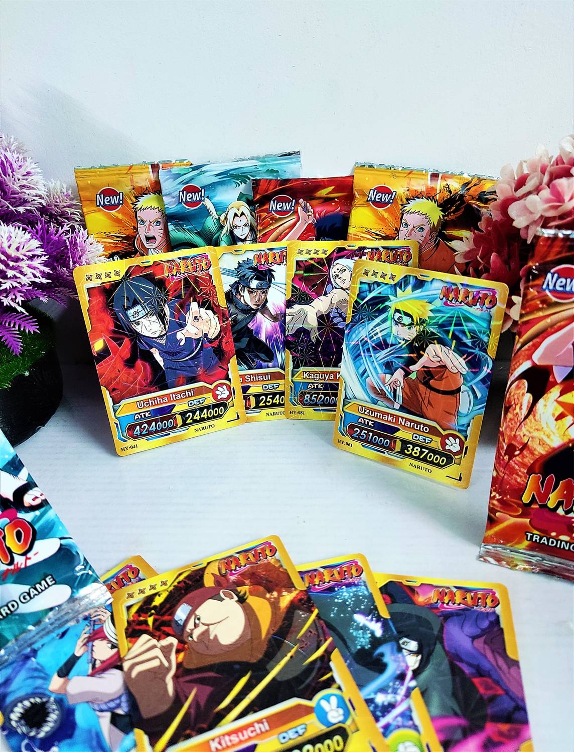 Thrifx Premium First Ever Naruto Cards 50 Pcs Booster Sasuke