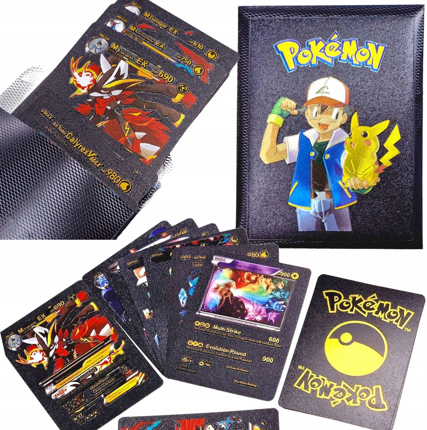 CrazyBuy Pokemon 10 Gold, 10 Silver & 10 Black cards (Vstar Vmax V & Basic  Cards) - Pokemon 10 Gold, 10 Silver & 10 Black cards (Vstar Vmax V & Basic  Cards) .