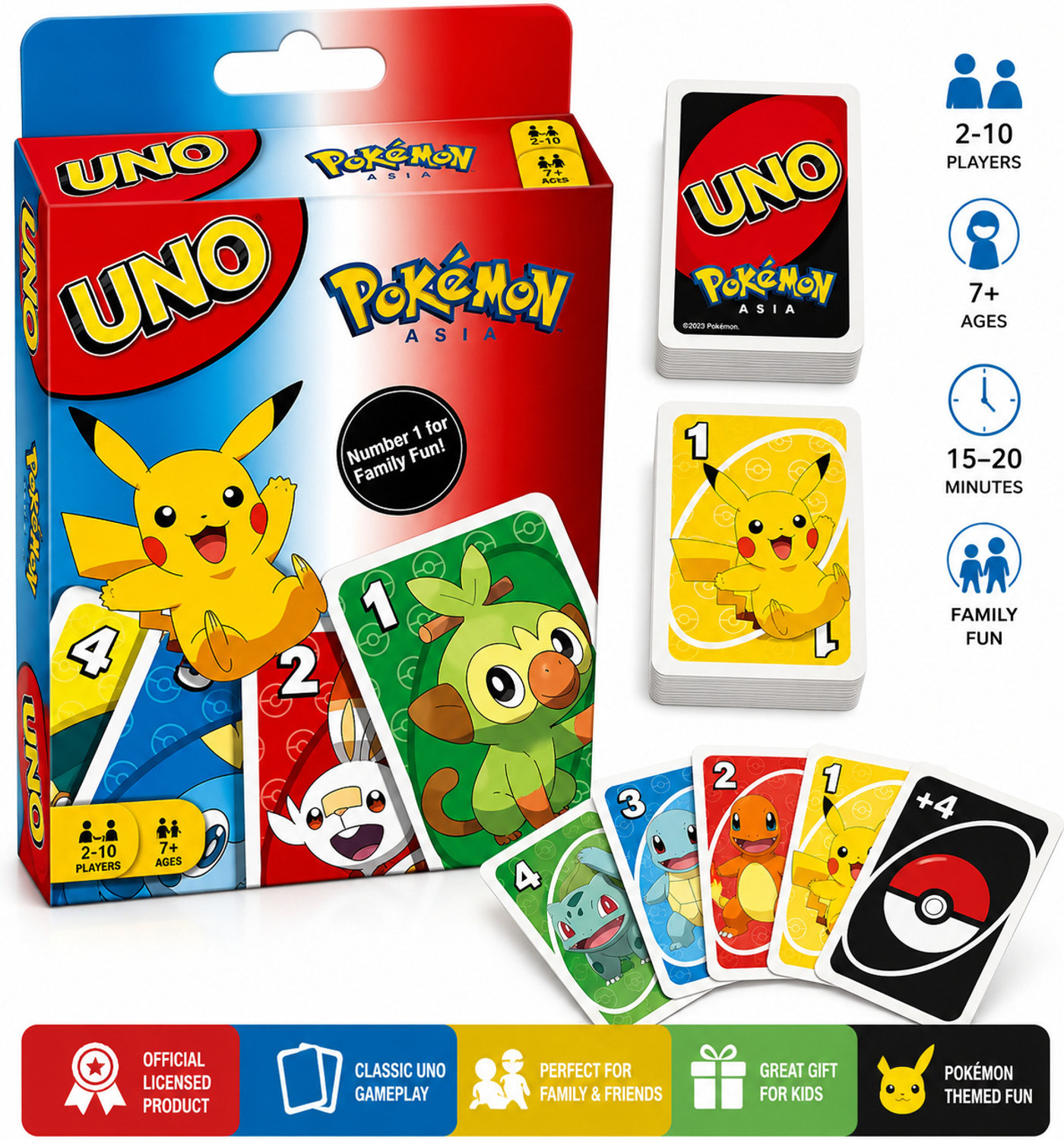 Image of YTO UNO Pokemon Card Game