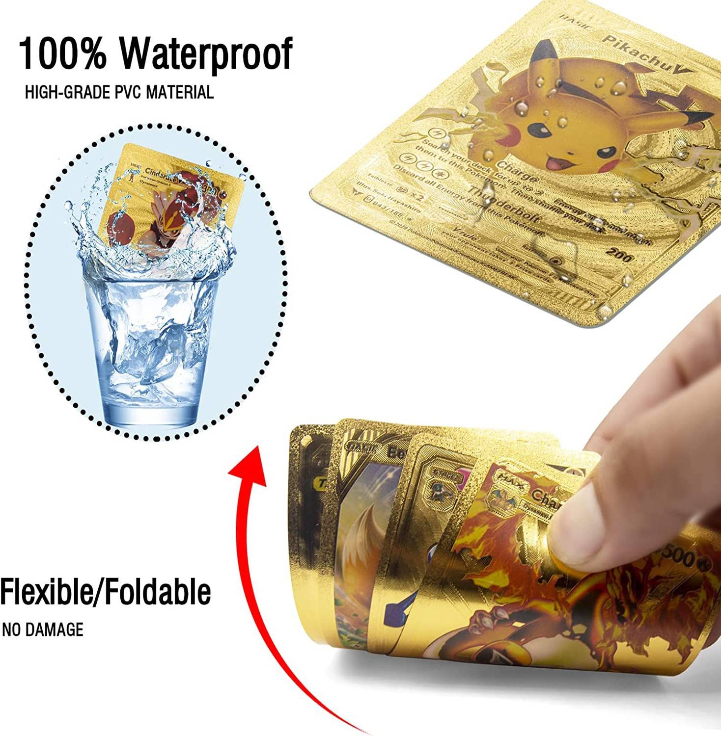 X88 Pro Pokemon 100 PCS Gold Foil Assorted Cards (14 VStar Series