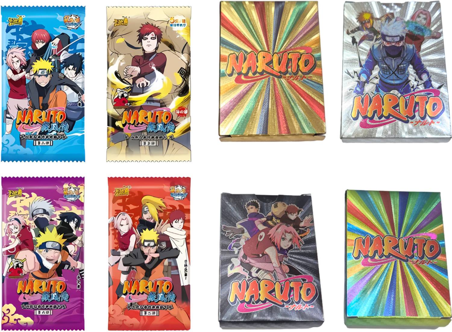 AncientKart Latest Edition Naruto cards Mix Colors with 4 booster