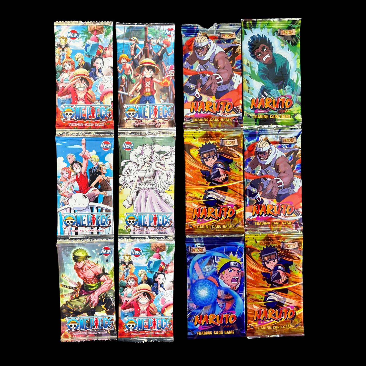 WOYR 12 Pack (96 Cards) Naruto × One Piece Anime Playing Cards