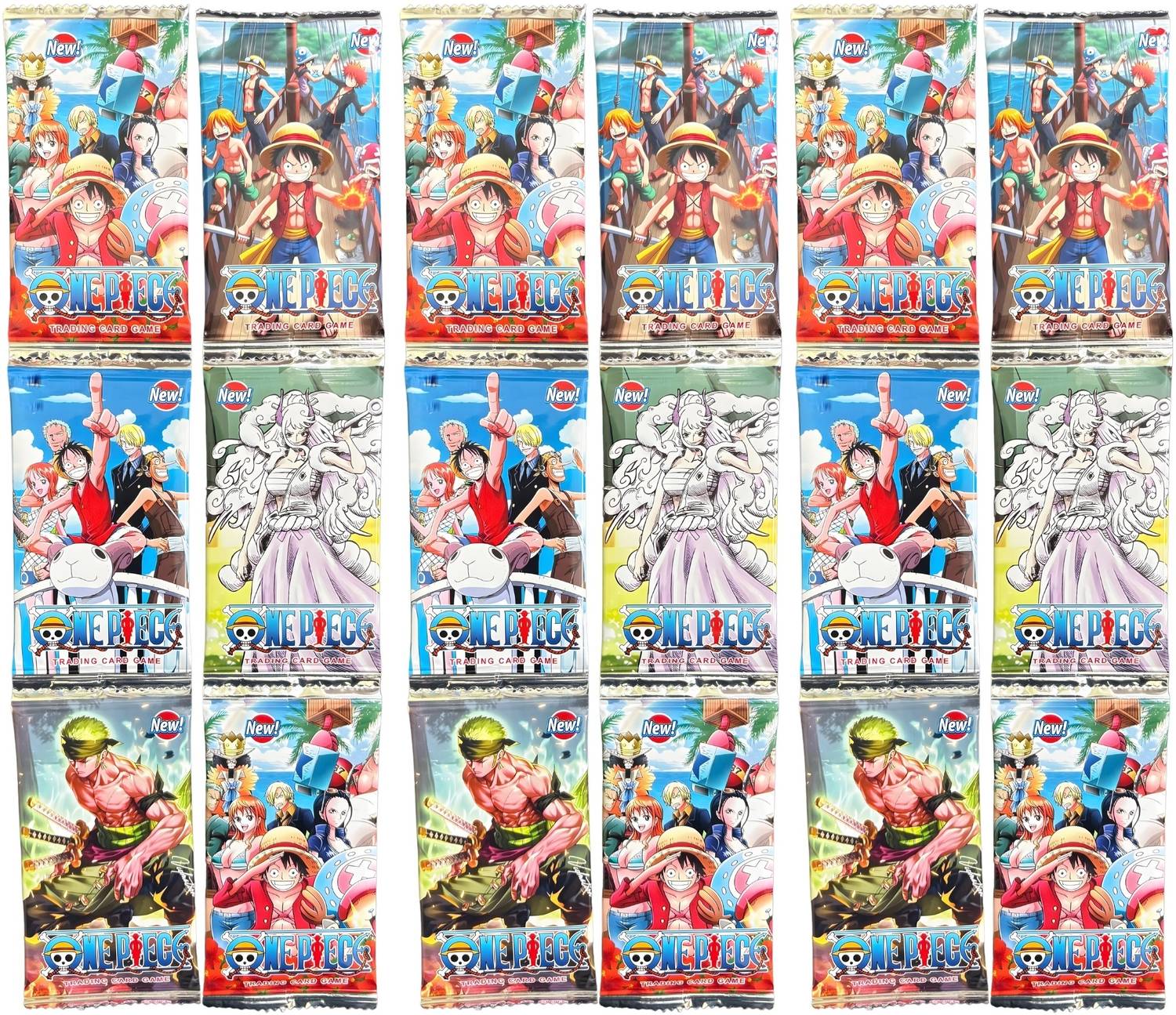 WOYR 18 Pack (144 Cards) One Piece Anime Luffy Zoro Sanji Booster