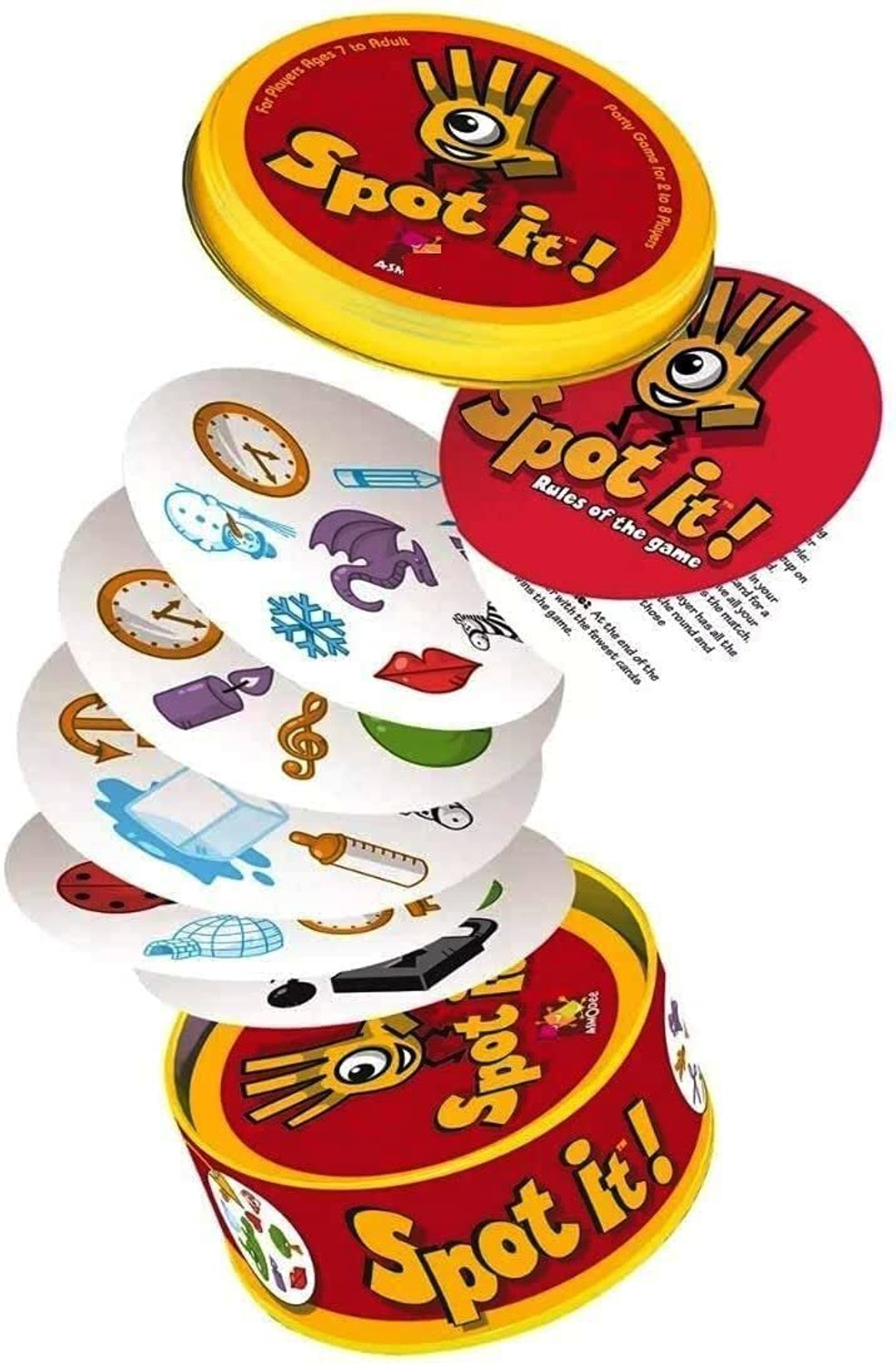 Pluspicks Dobble Game Educational Card Game for Kids & Family Spot it 2 to 8 Players (Red)