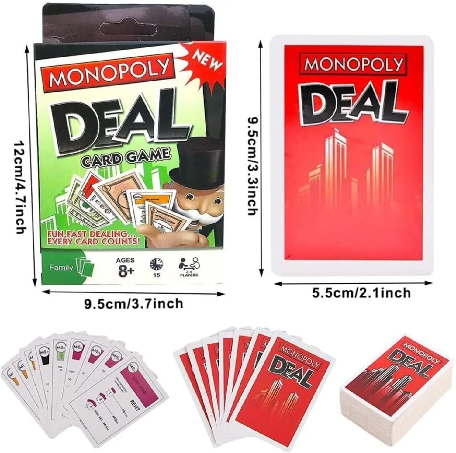 Image of Zokio Monopoly Deal Card Game Fun Family Game Quick and Entertaining Party Game .