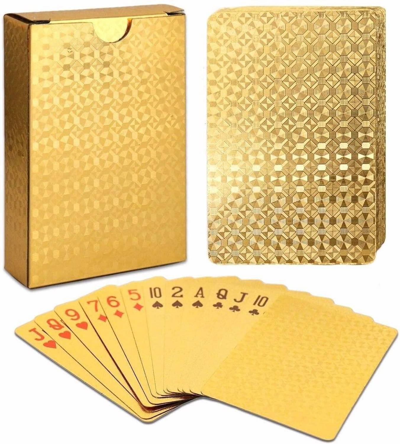 Bastex 24 K Gold Plated Poker Playing Cards 3 Patti Table Games