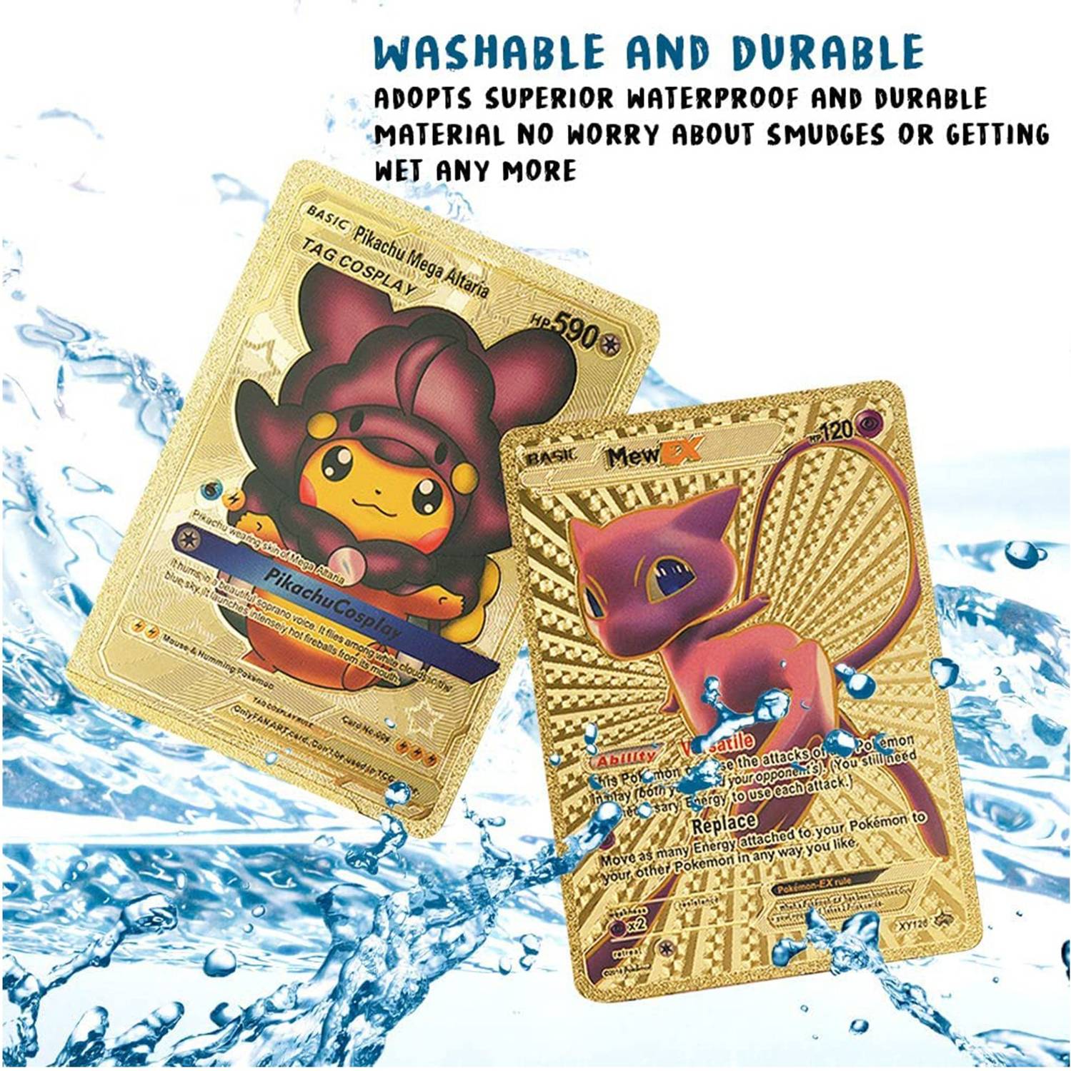 MARS poke-monn 110 Pieces Gold cards for kids - poke-monn 110