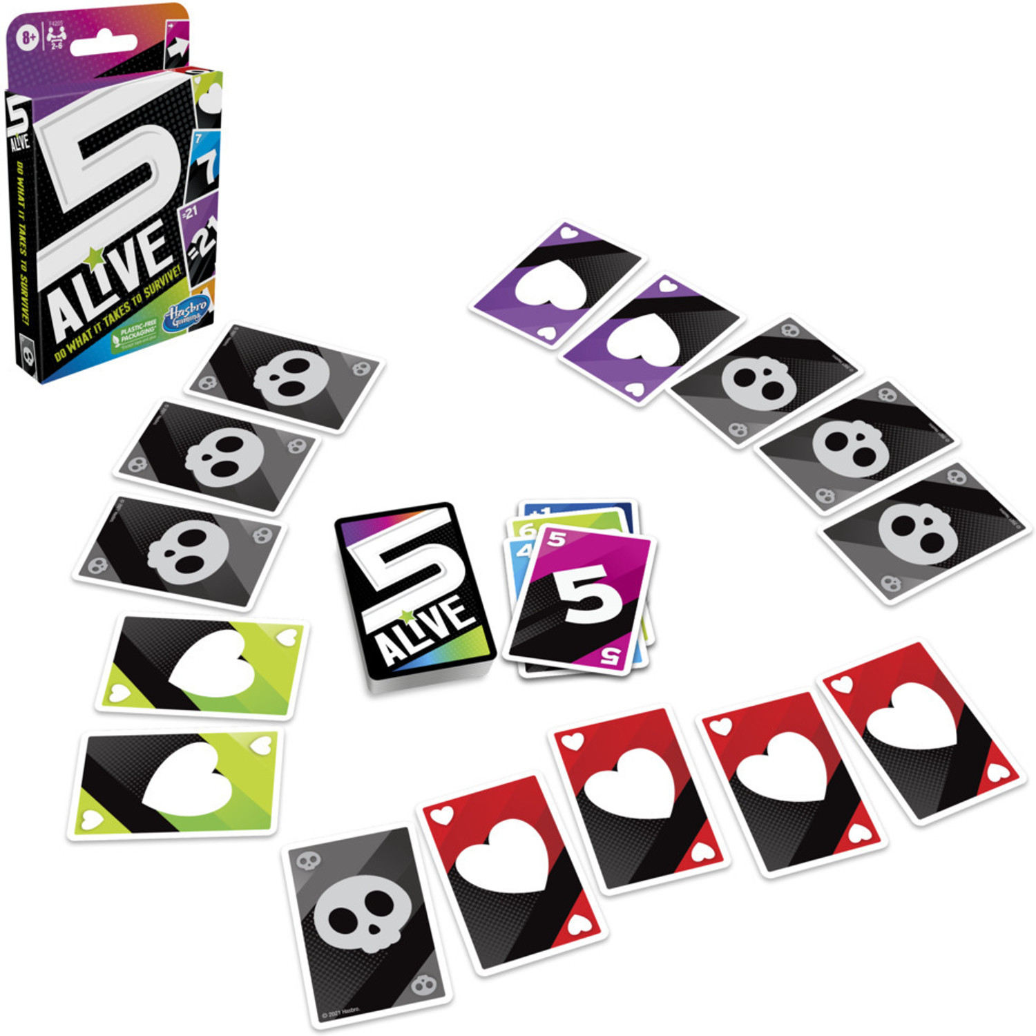 Image of HASBRO GAMING 5 Alive Card Game, Fast-Paced Game for Kids and Families, Family Games